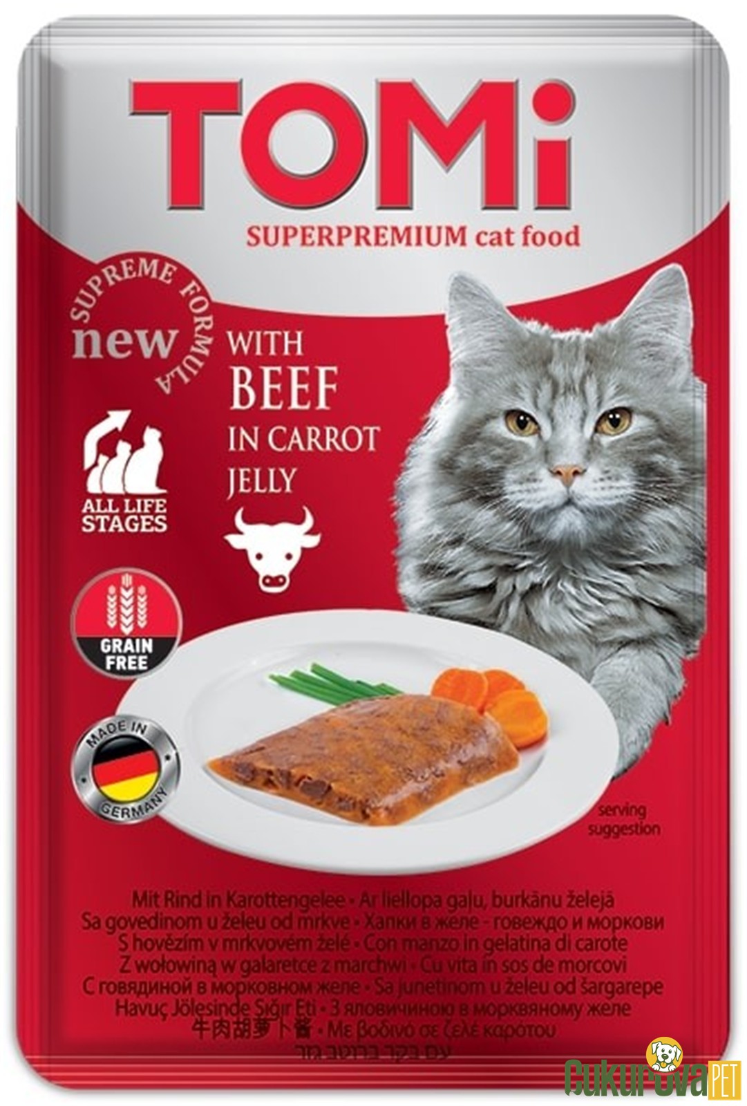 Tomi Pate Dana Etli̇ Ve Havuçlu Yetişki̇n Kedi̇ Yaş Maması 100 Gr