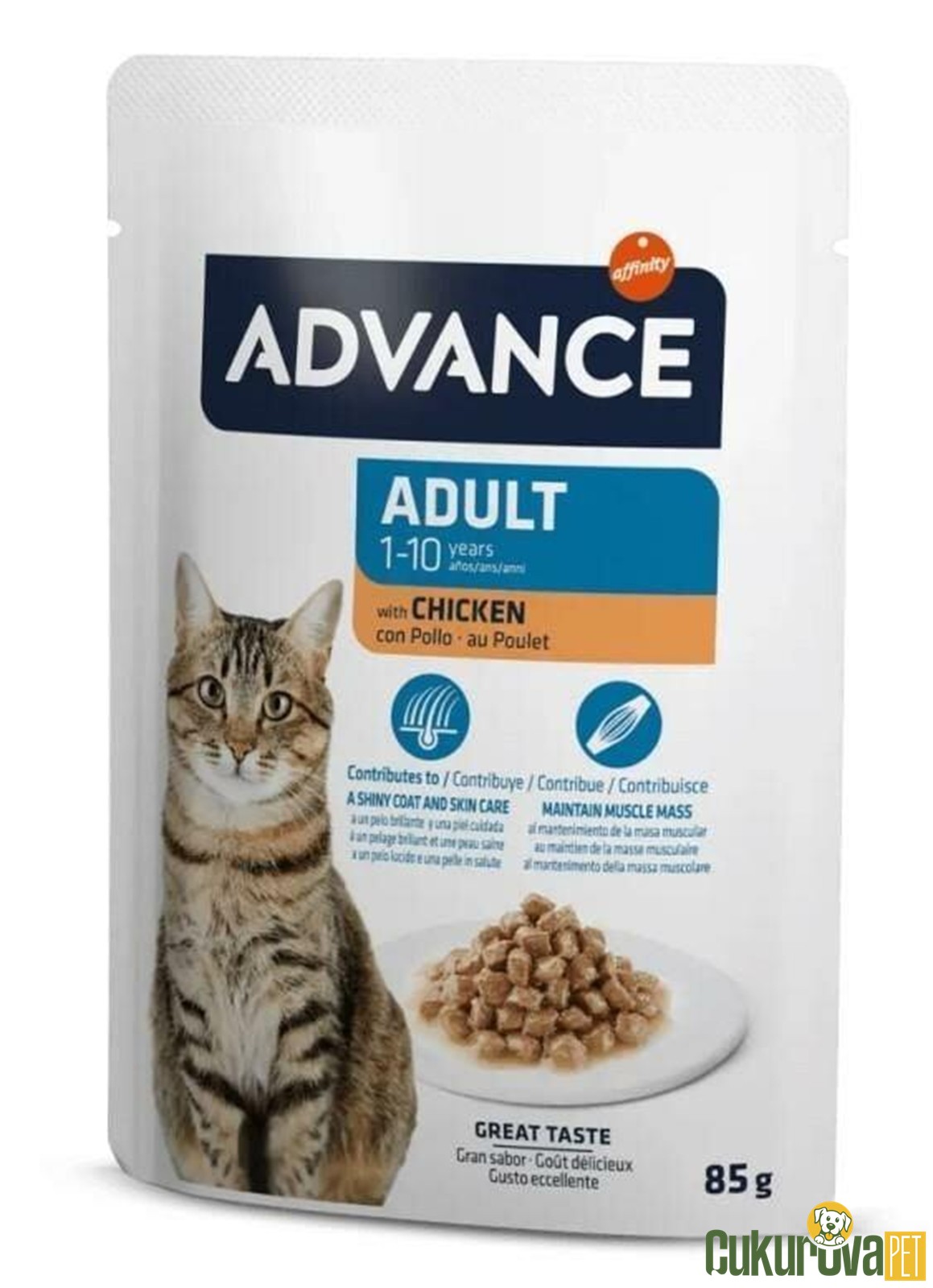 Advance Tavuklu Yeti̇şki̇n Kedi̇ Yaş Maması - 85 Gr