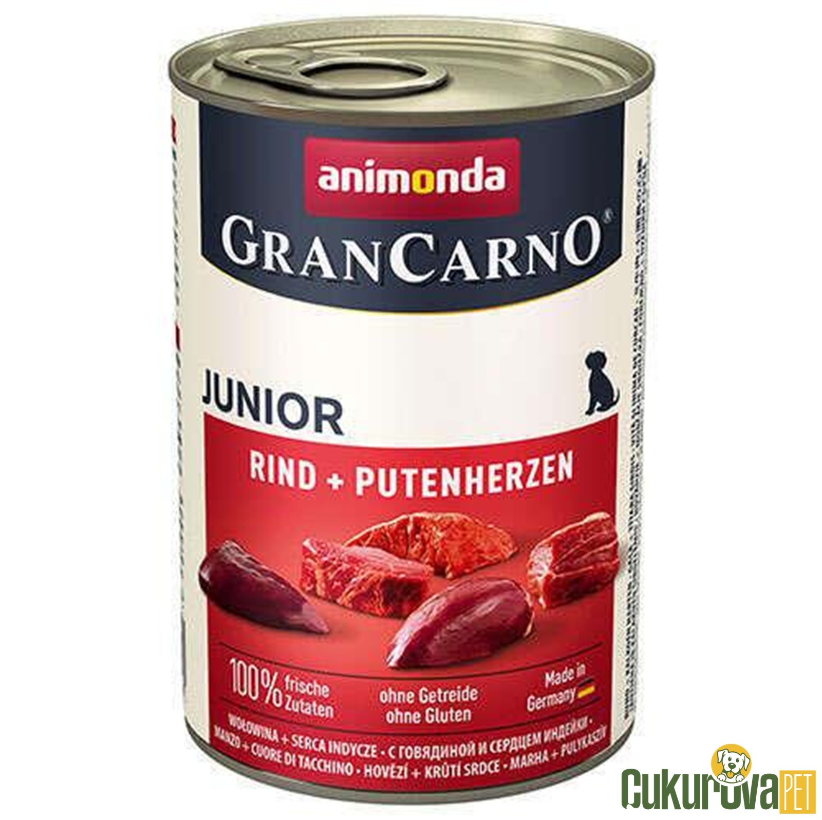 Animonda Gran Carno Sığır Etli̇ Ve Hi̇ndi̇ Yürekli̇ Yavru Köpek Konservesi̇ - 400 Gr