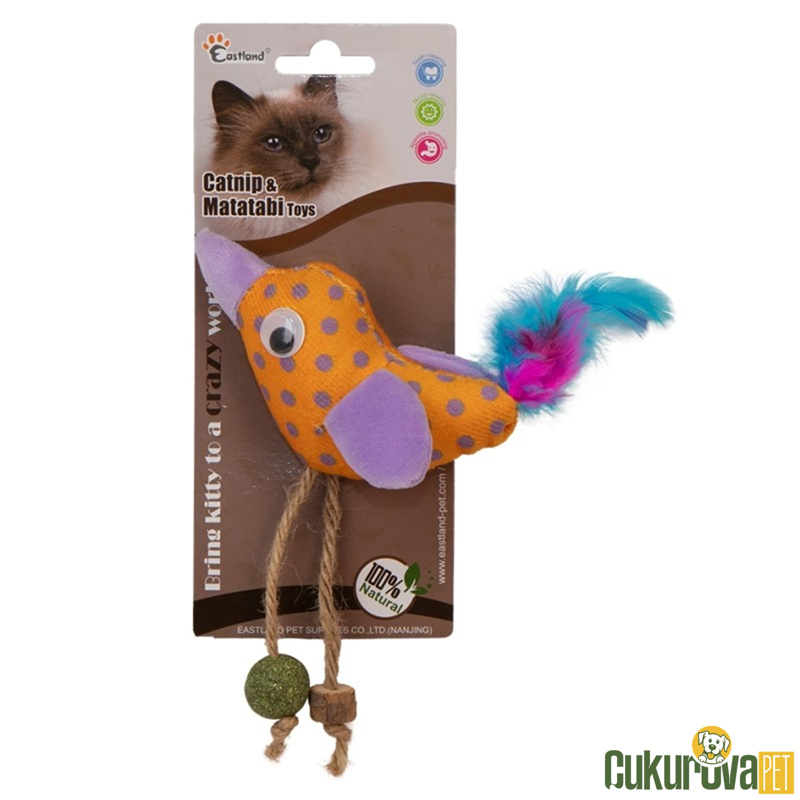 Eastland Matatabi̇ Ve Catnipli Peluş Kuş Oyuncak 12 Cm