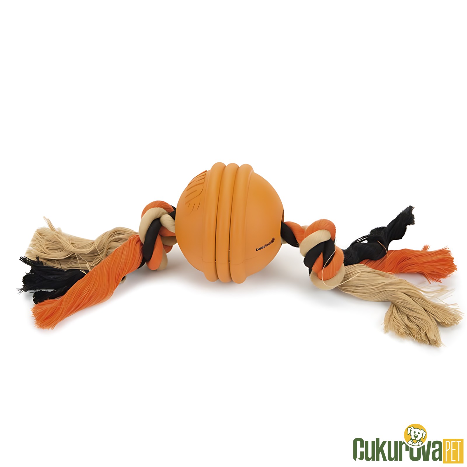 Beeztees Sumo Fit Ball Kauçuk Toplu Diş İpi Köpek Oyuncağı Turuncu 31.8 x 7.9 x 7.0 Cm