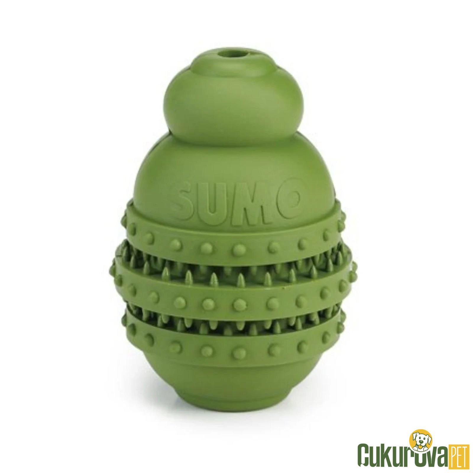Beeztees Sumo Play Dental Dog Toys Rubber Yeşi̇l Köpek Oyuncağı 6 x 6 x 8.5 Cm