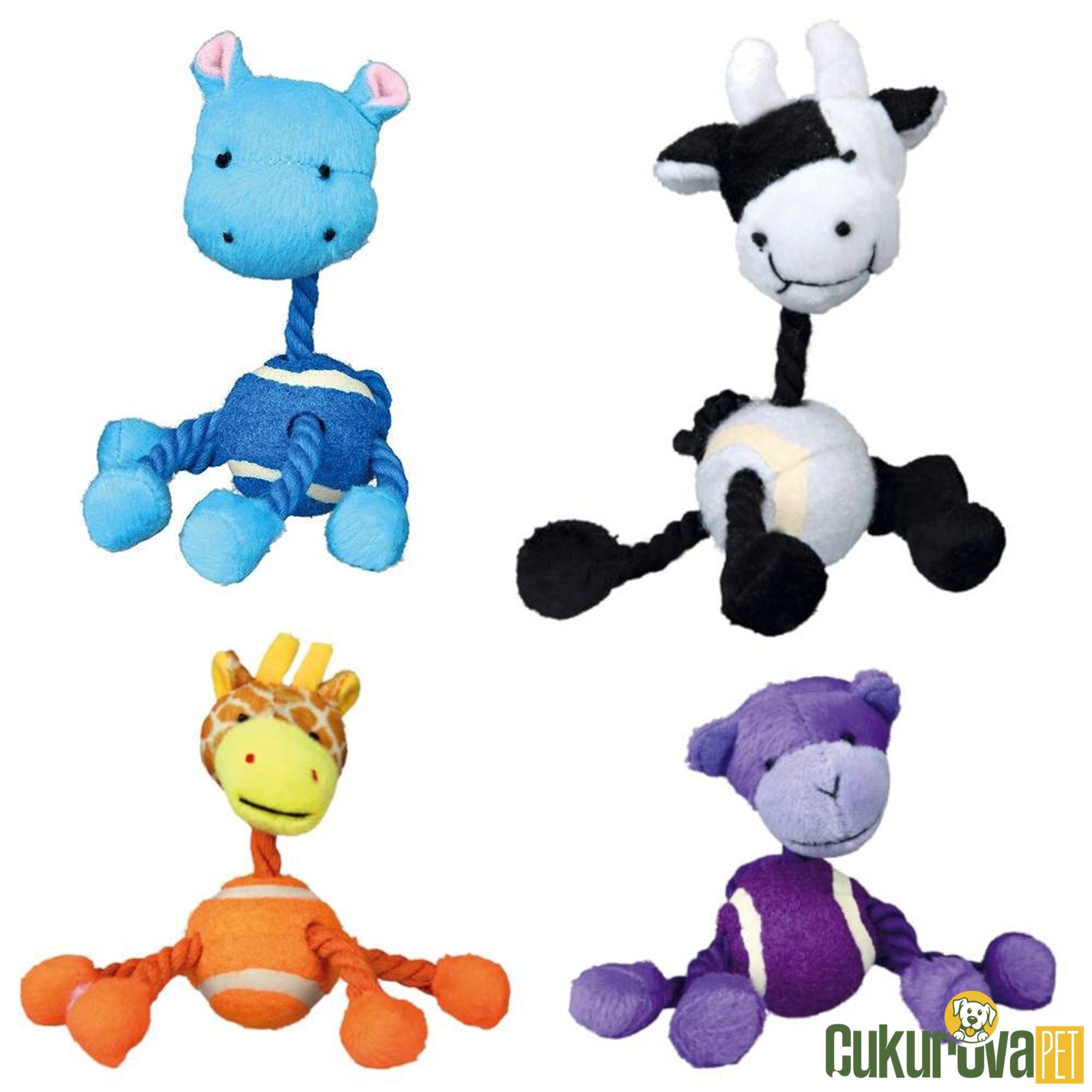 Trixie Teni̇s Topu Ve Di̇ş İpi̇ Küçük Köpek Oyuncağı 16 Cm