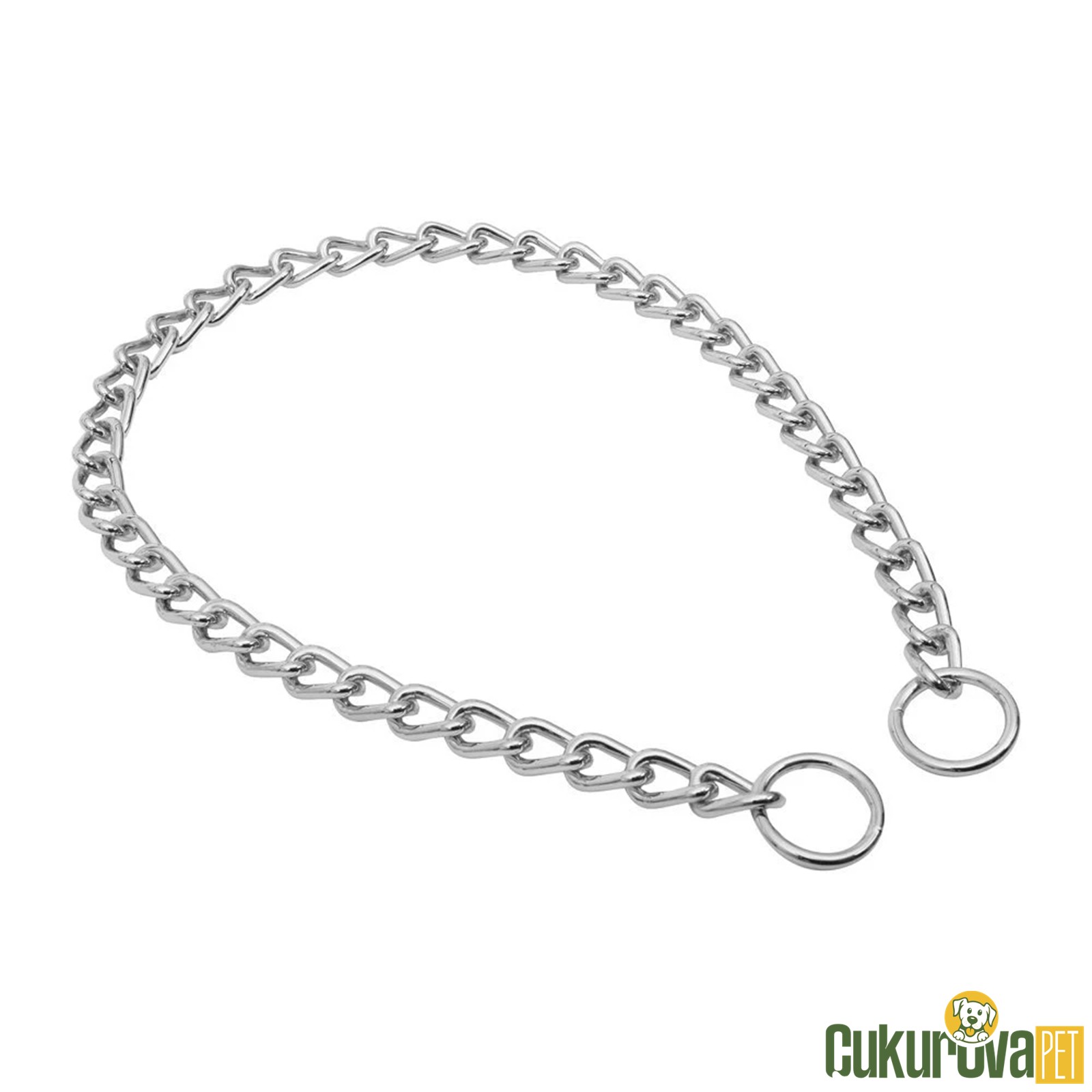 Doggie Eğitim Serisi Boğma Zincirli Köpek Boyun Tasması M - 4 x 75 - 75 Cm - Krom