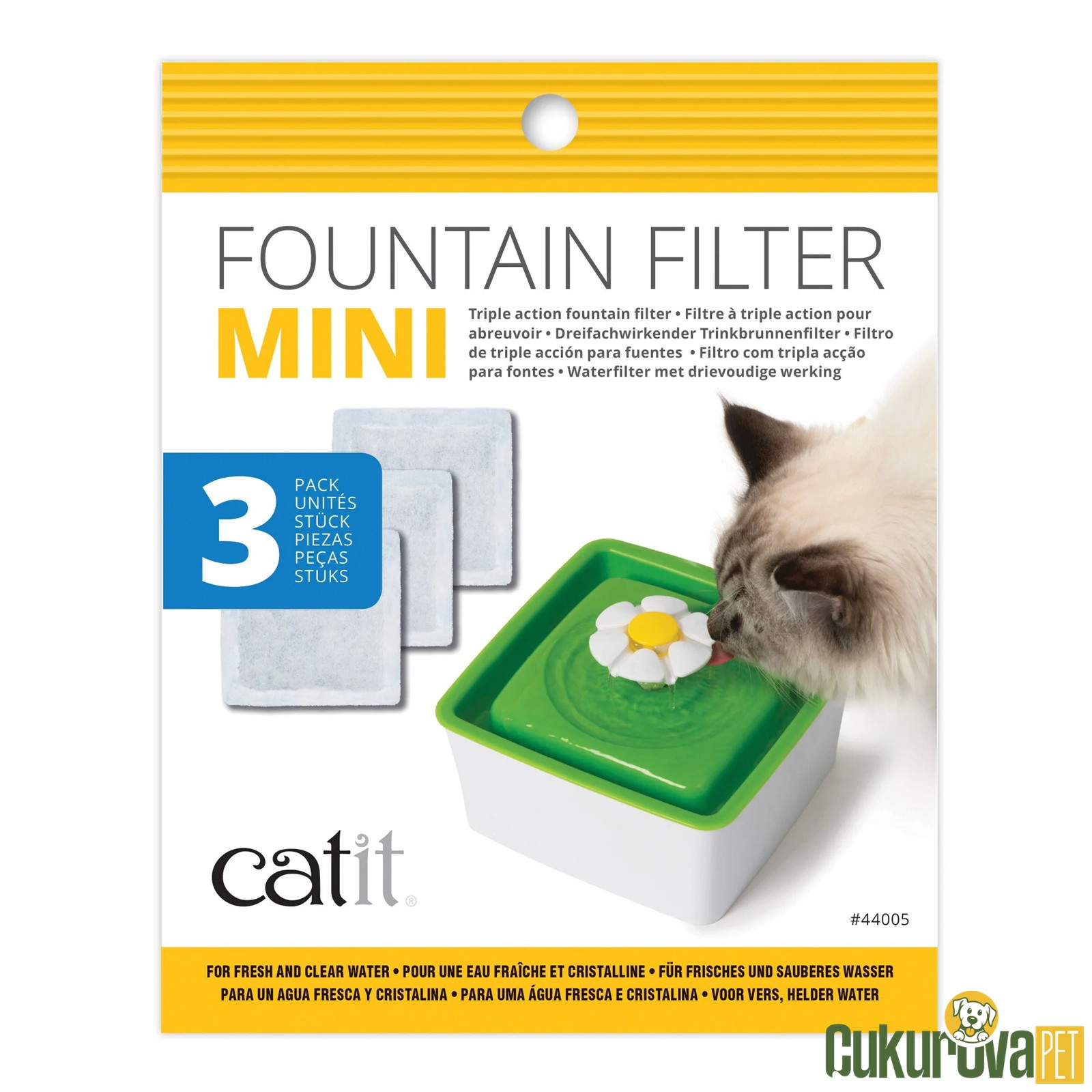 Catit Kedi̇ler İçi̇n Otomati̇k Su Kabı Fi̇ltresi̇ 3'lü