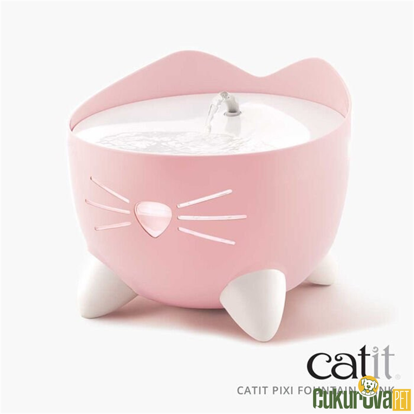 Catit Pixi Led Sevi̇ye Göstergeli Otomatik Kedi̇ Su Sebi̇li̇ 2 L Pembe
