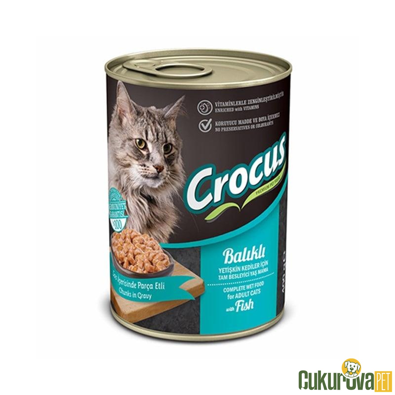 Crocus Sos İçinde Ton Balıklı Yetişkin Kedi Konservesi 400 Gr