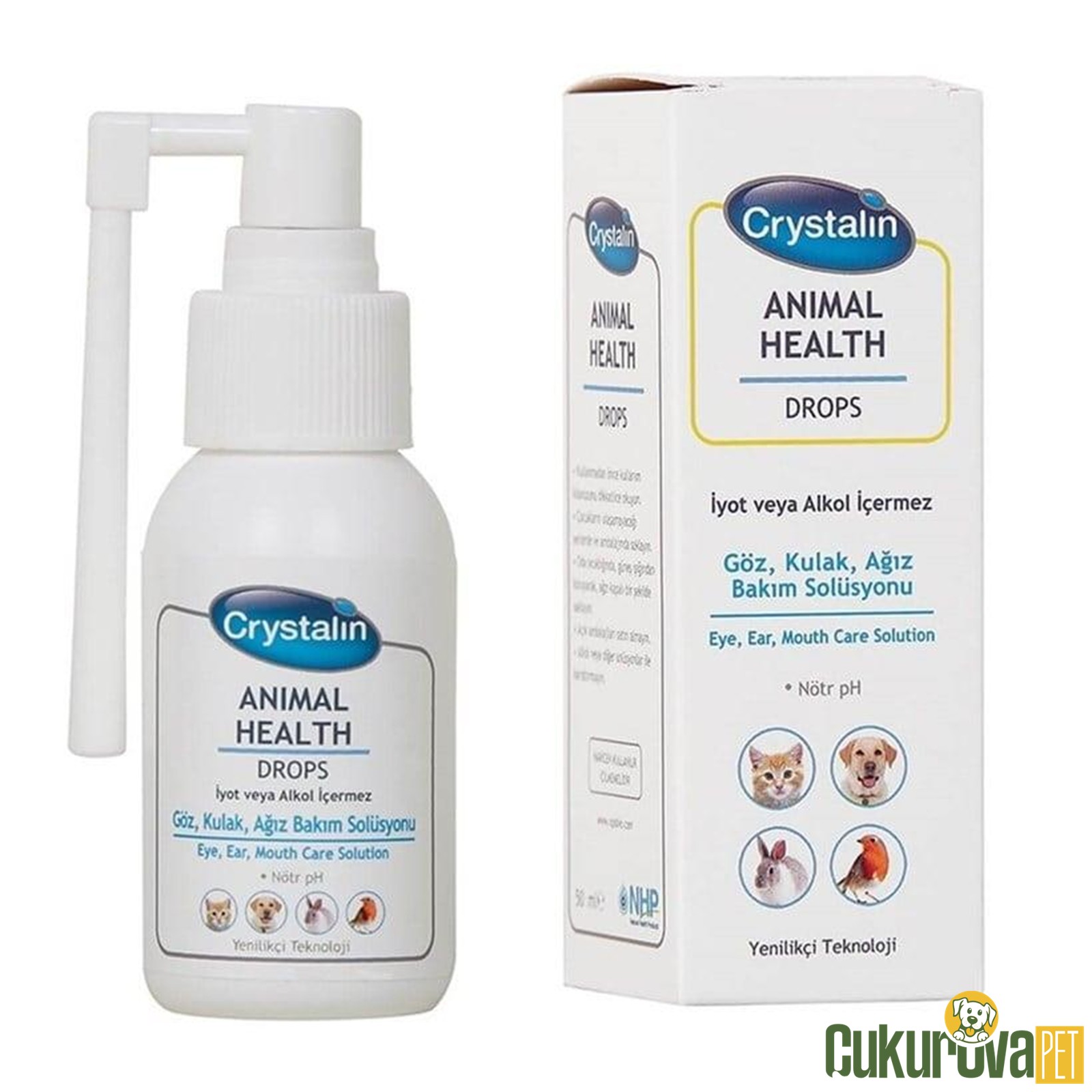Crystalin Pet Göz, Kulak Ve Ağız Bakım Solüsyonu 100 Ml
