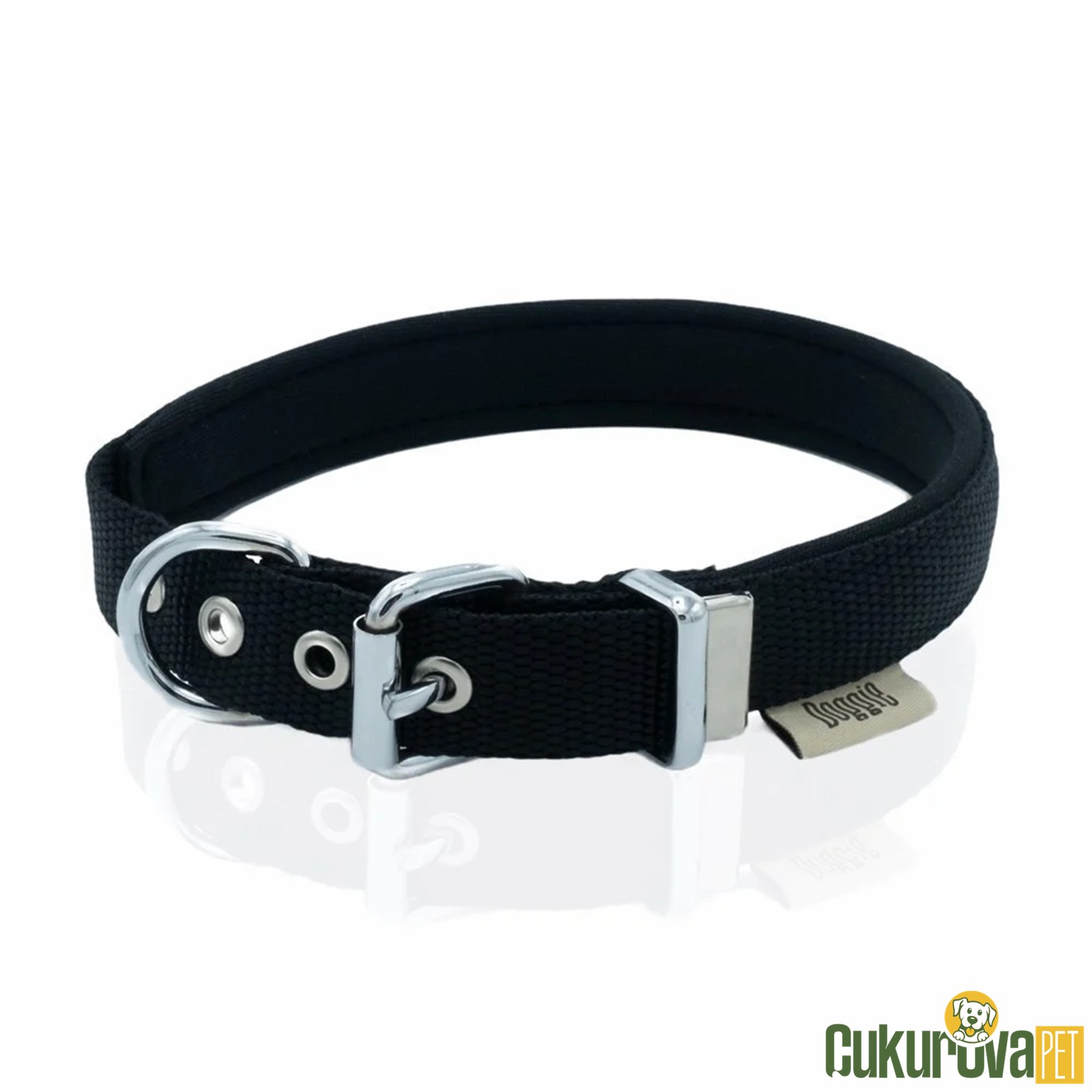 Doggie Konforlu Dokumadan El Yapımı Köpek Boyun Tasması S - 2 x 30 - 35 Cm - Siyah