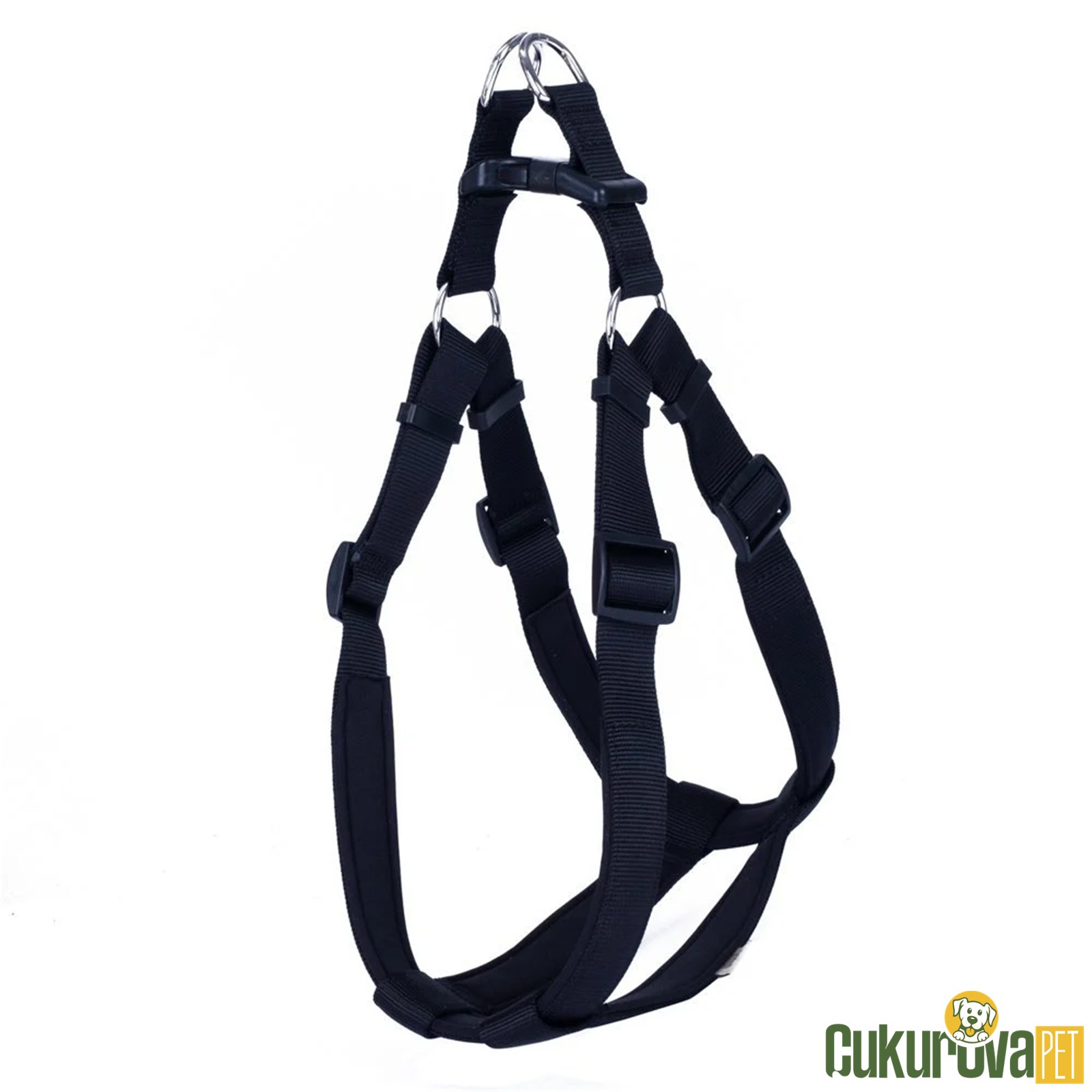 Doggie Konforlu Dokumadan El Yapımı Ronin Model Köpek Göğüs Tasması Xl - 2.5 x 65 - 75 Cm - Si̇yah