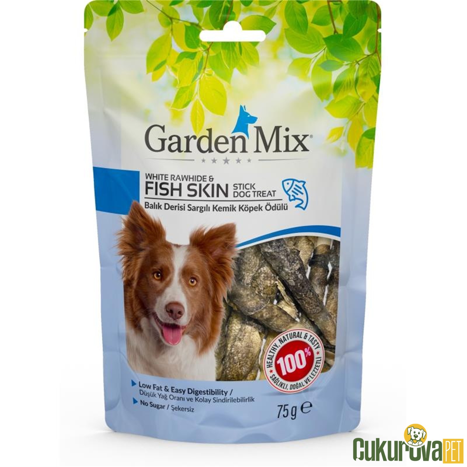 Gardenmix Balık Deri̇si̇ Sargılı Kemi̇k Köpek Ödülü 75 Gr