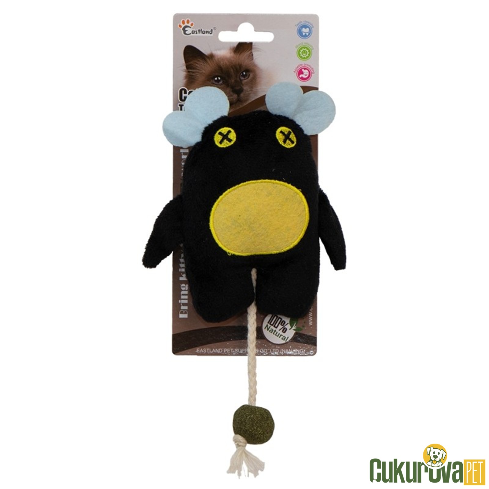 Eastland Kedi̇ Oyuncağı Catnipli Peluş Si̇yah Canavar 18 Cm