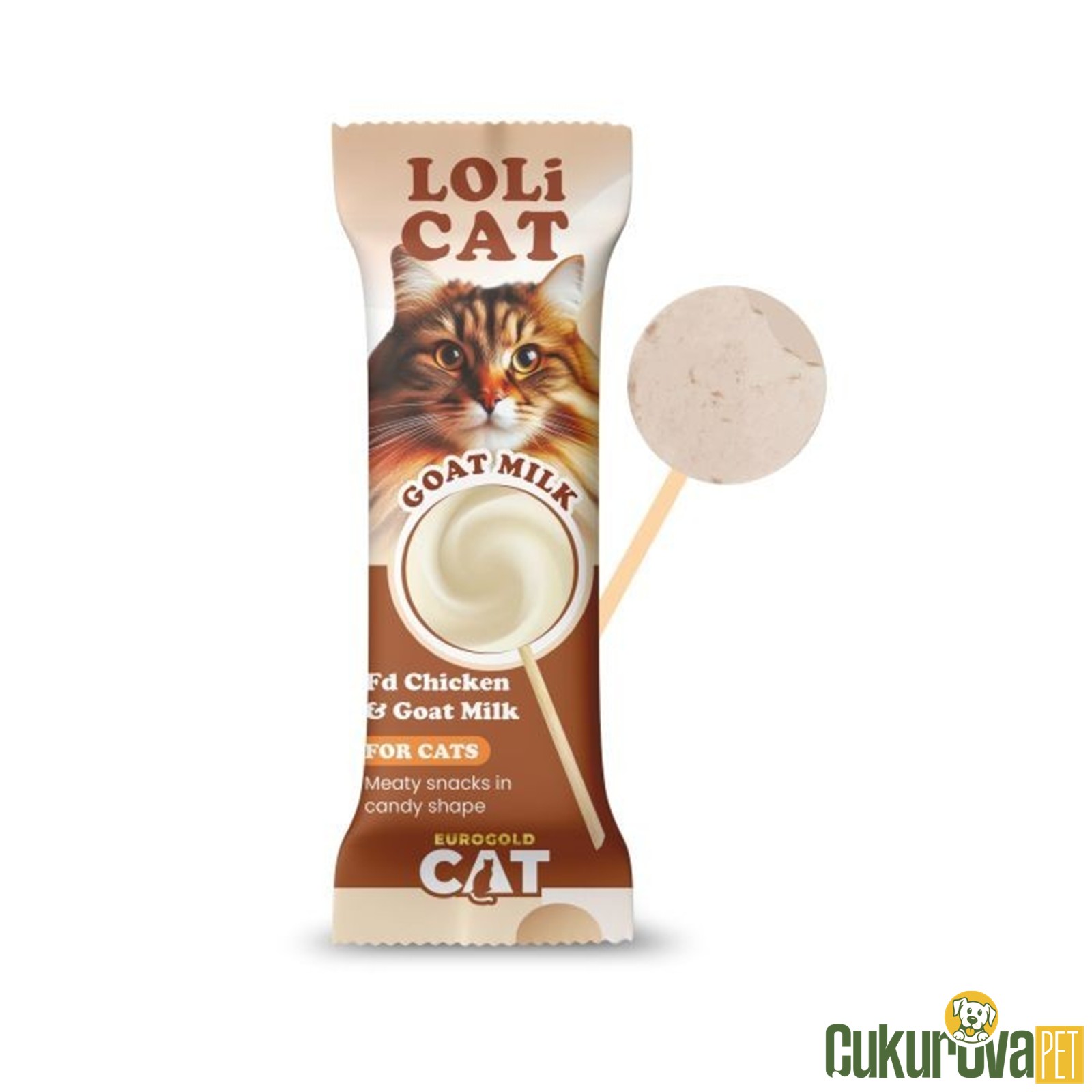 Eurogold Loli̇ Cat Fd Kedi̇ Ödülü Keçi̇ Sütlü 1.5 Gr - Loli̇pop