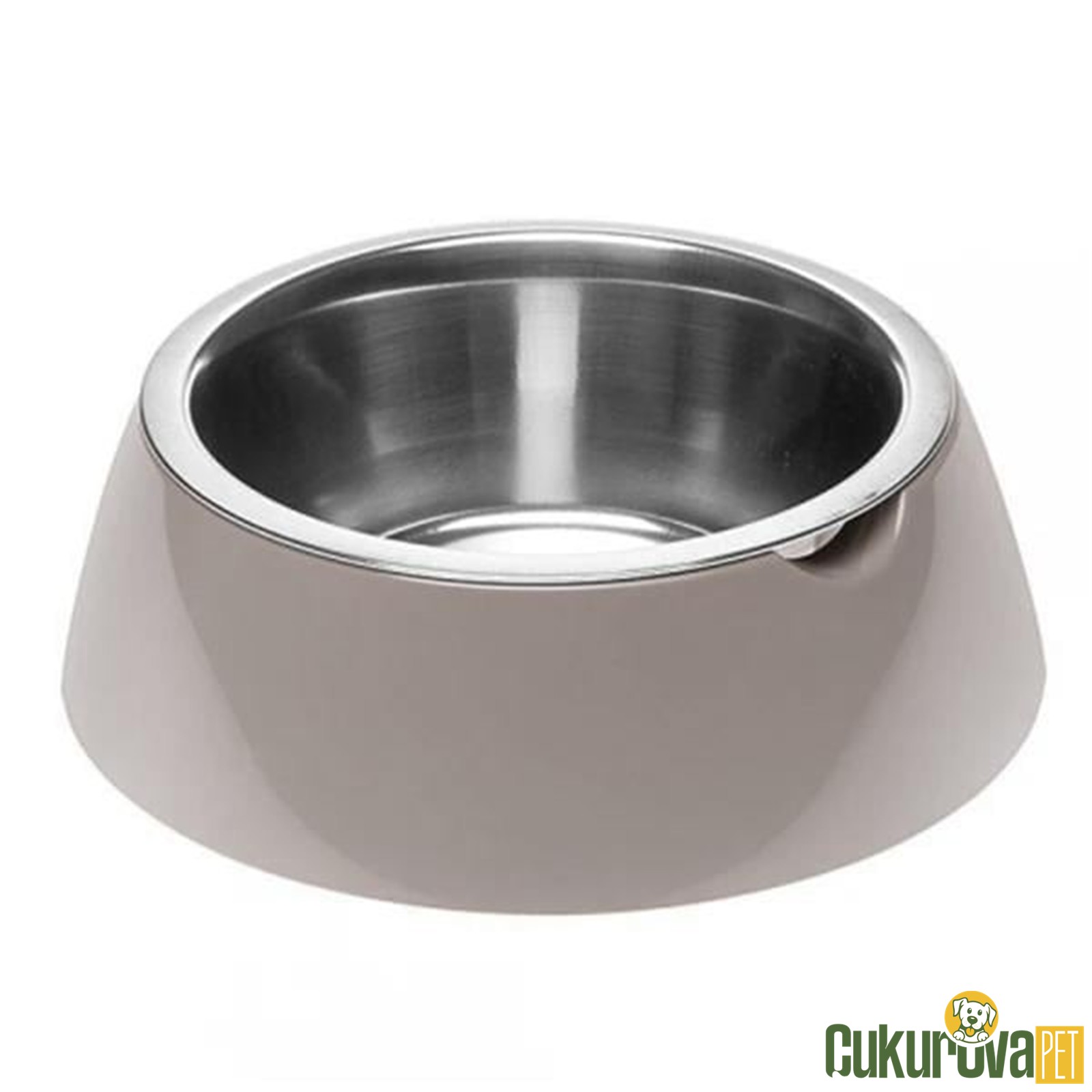 Ferplast Kedi̇ & Köpek Mama Ve Su Kabı Jolie Çeli̇k L - Gri̇