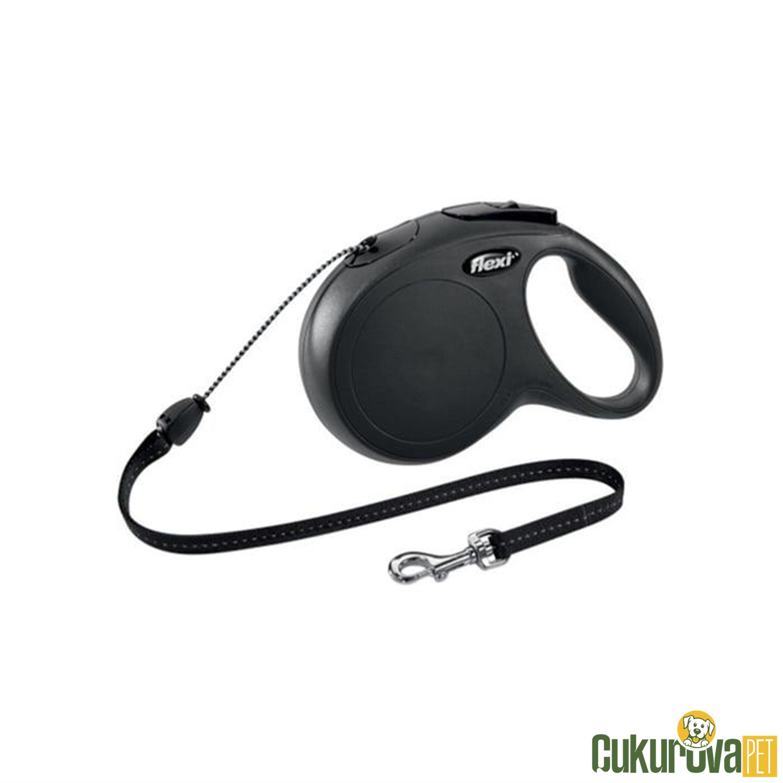 Flexi New Classic 8 M Otomatik İp Köpek Gezdirme Kayışı M Siyah