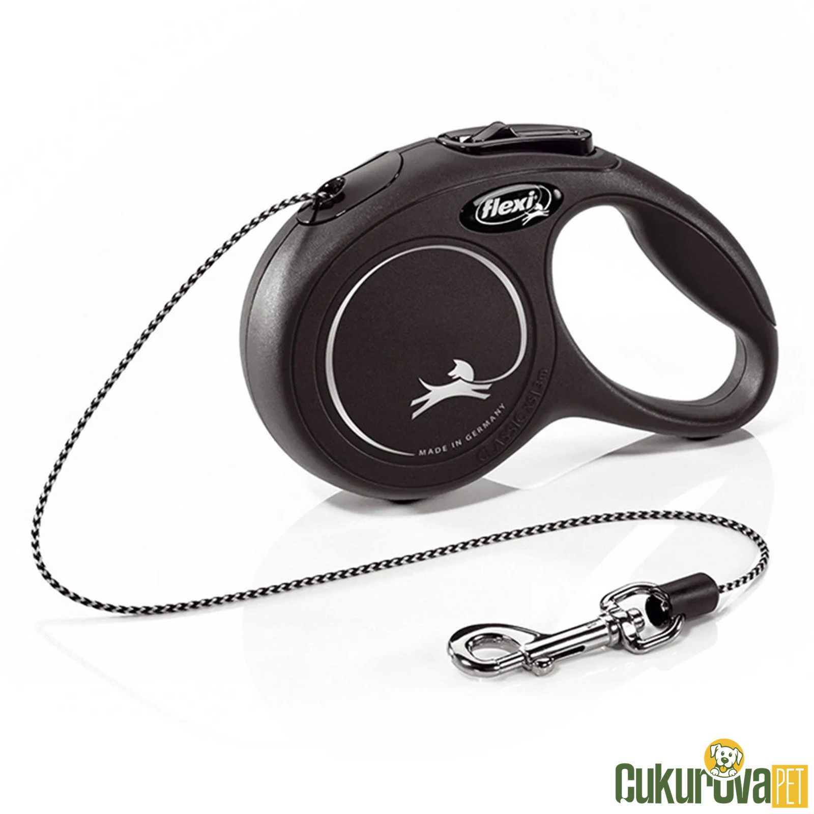 Flexi New Classic 3 M İp Otomatik Tasma Xs Siyah