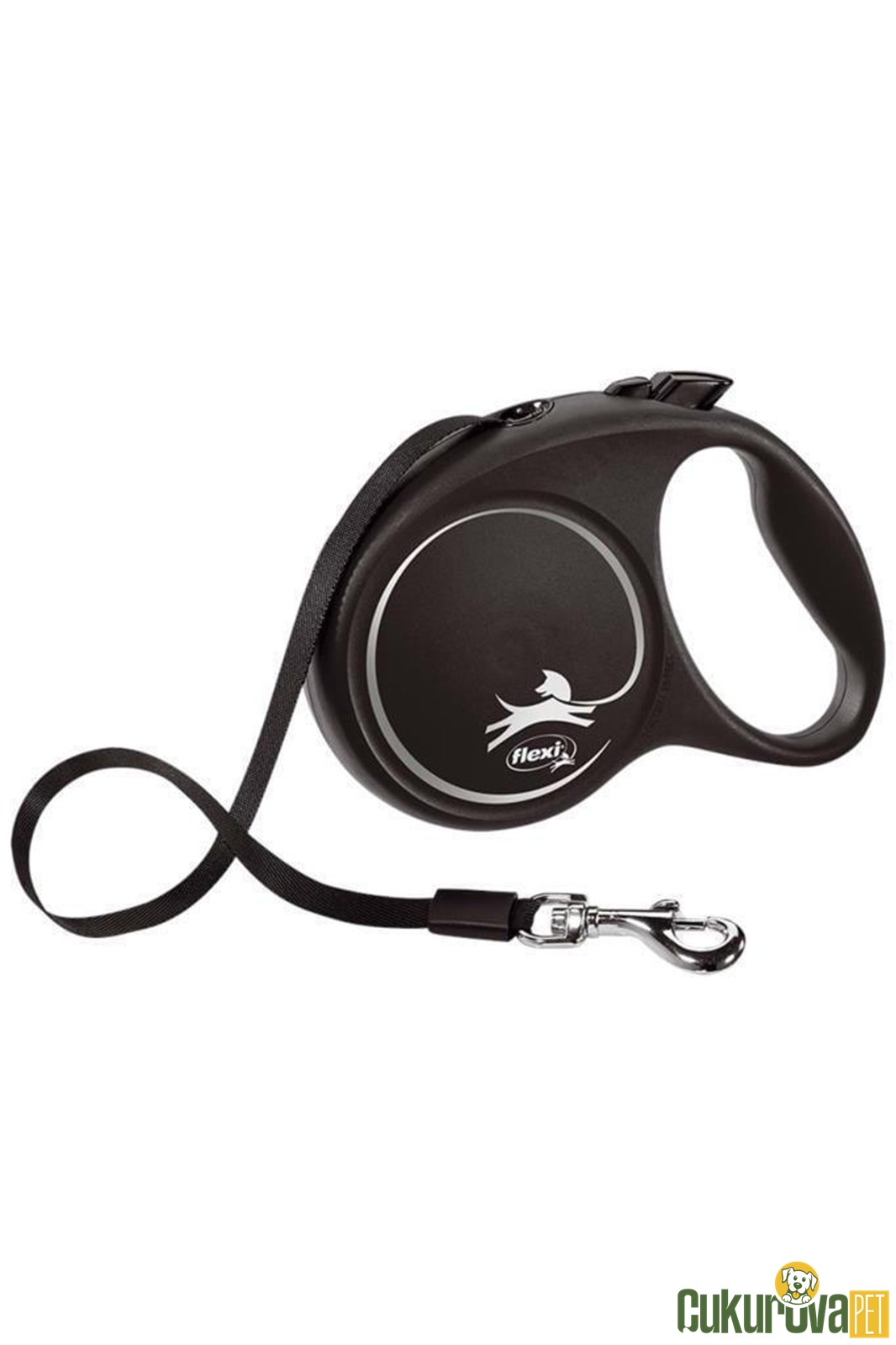 Flexi Black Desing 5 M Otomatik Şerit Köpek Gezdirme Kayışı S Siyah