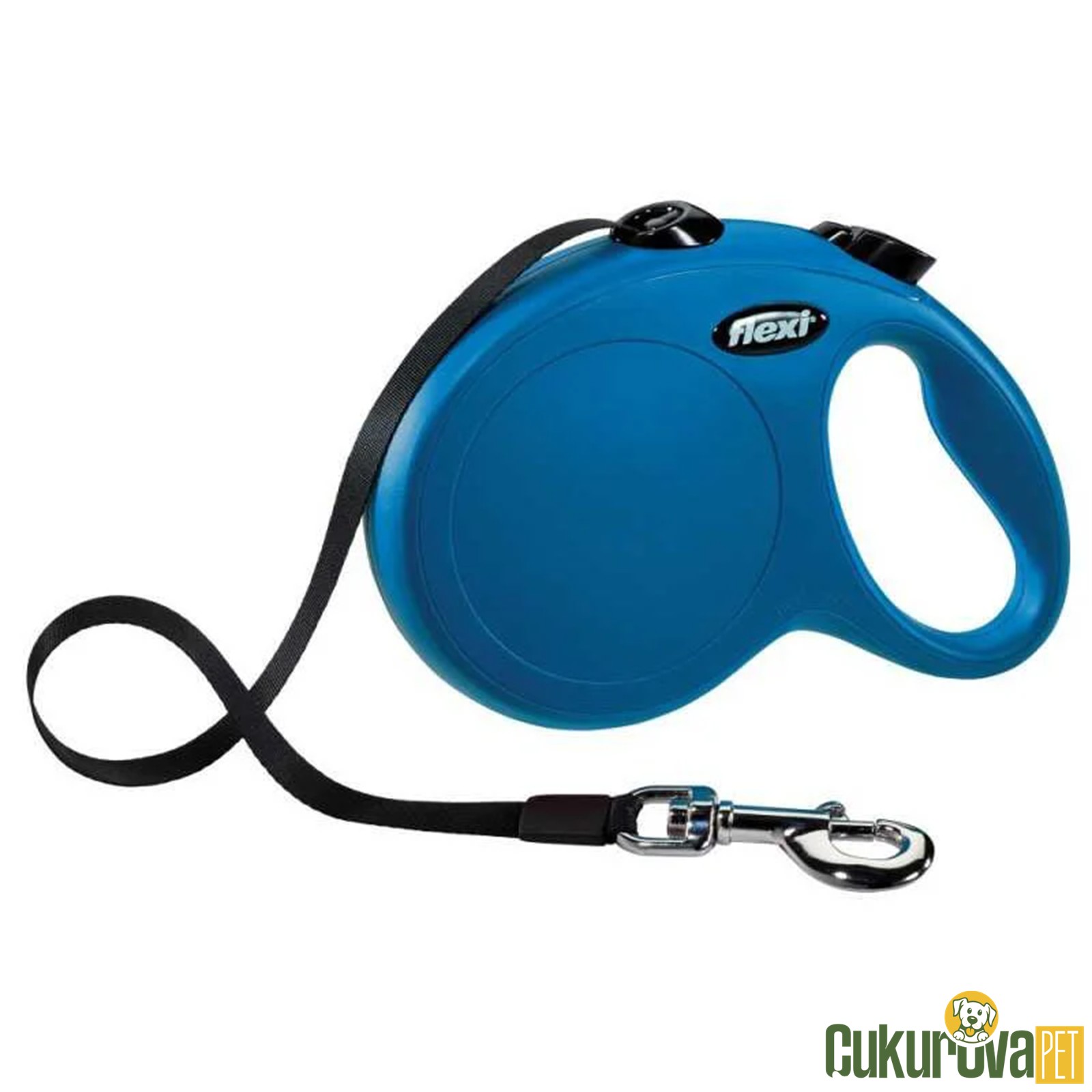 Flexi New Classic 5 Mt Otomatik Şerit Köpek Gezdirme Kayışı L Mavi
