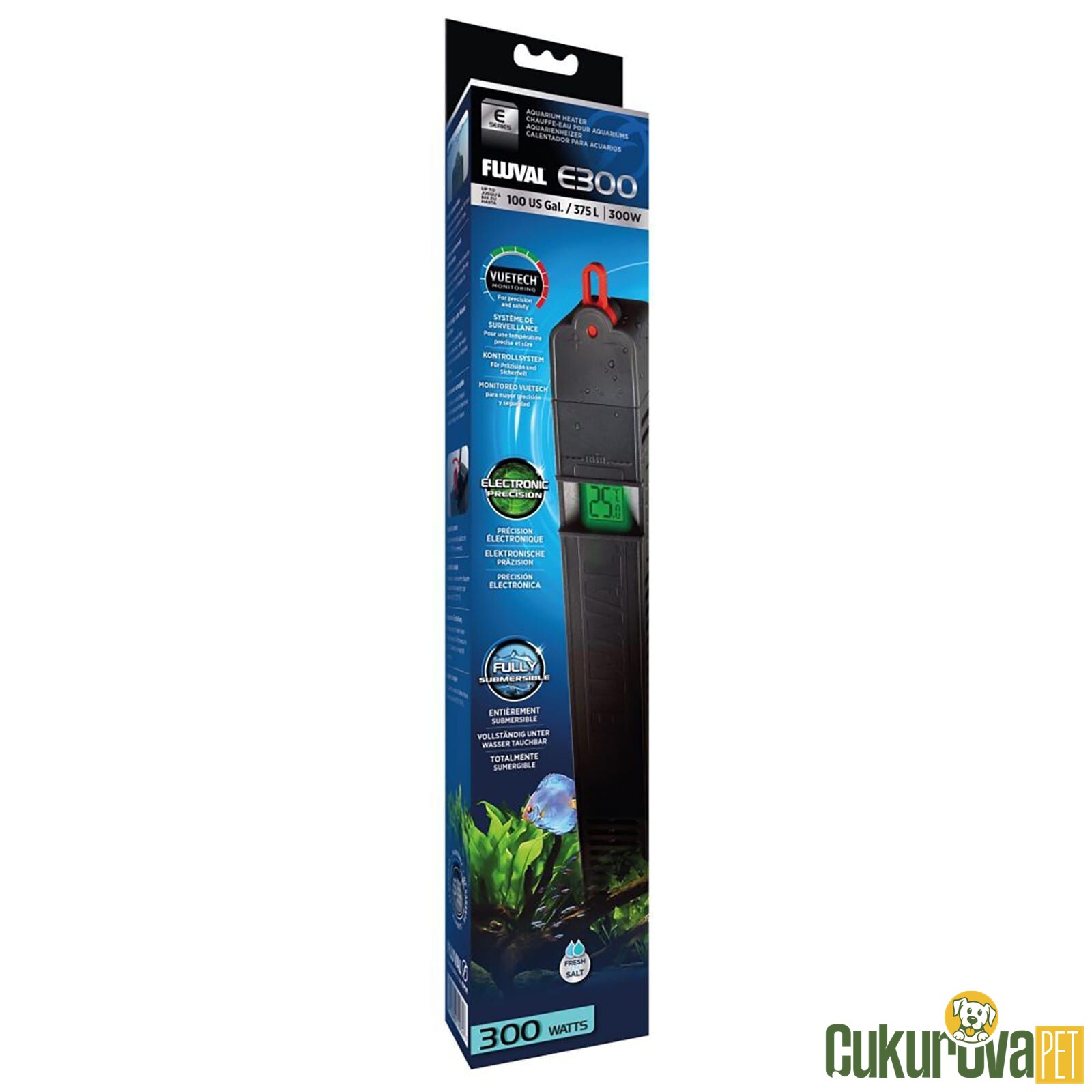 Fluval E 300 W Akvaryum Isıtıcısı