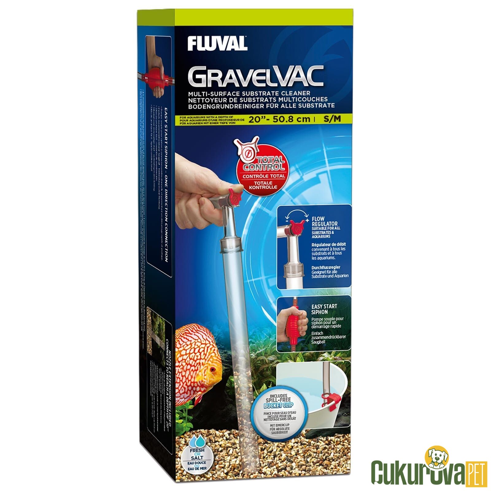 Fluval Gravel Vac S - M Di̇p Süpürgesi̇ 50 Cm
