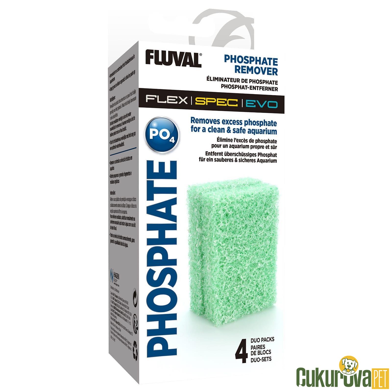 Fluval Flex Phosphate Remover / Fosfat Giderici Filtre Süngeri 4 Adet