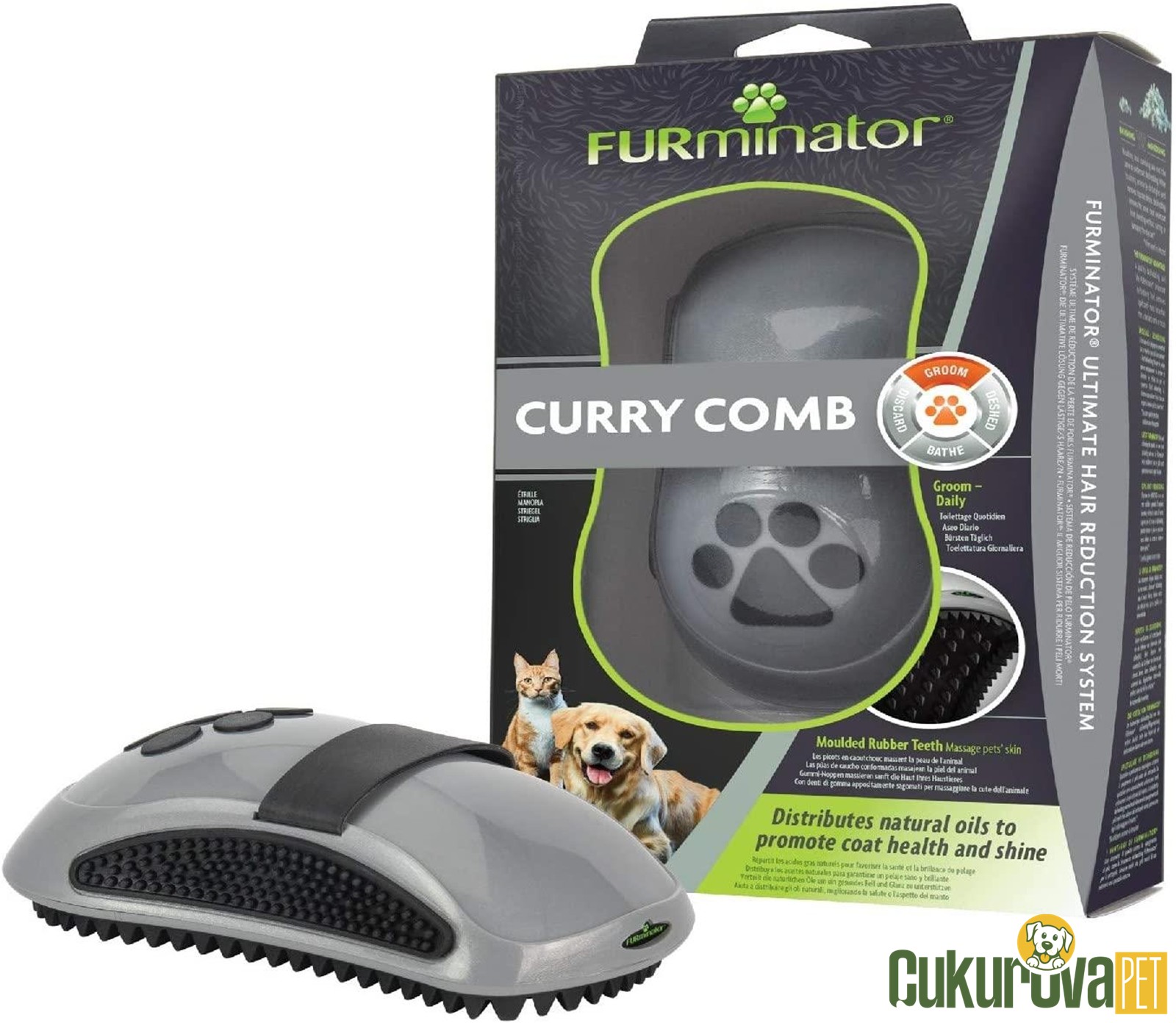 Furminator Curry Köpek Masaj Ve Yıkama Fırçası