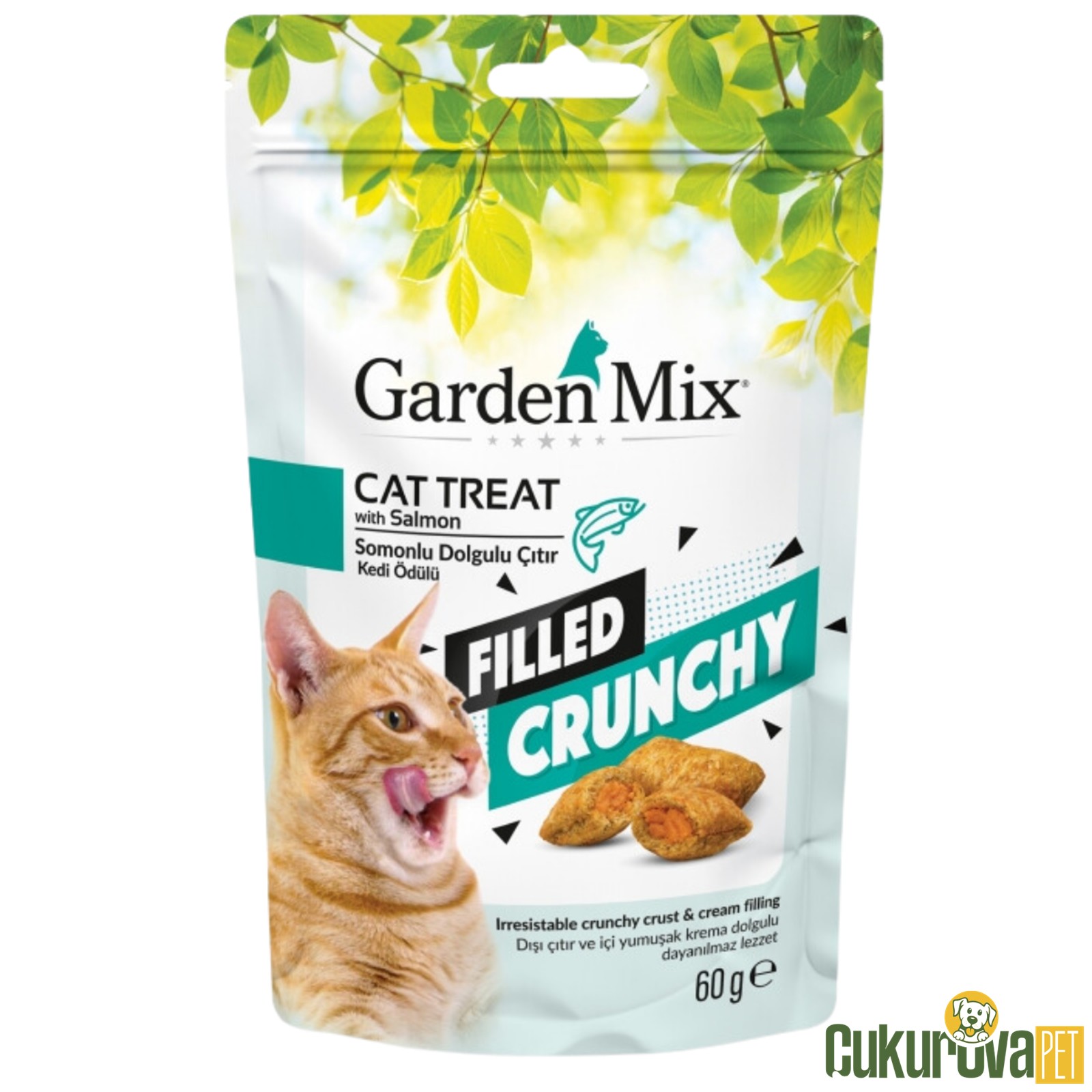 Gardenmix Somonlu İçi̇ Dolgulu Kedi̇ Ödül Maması 60 Gr