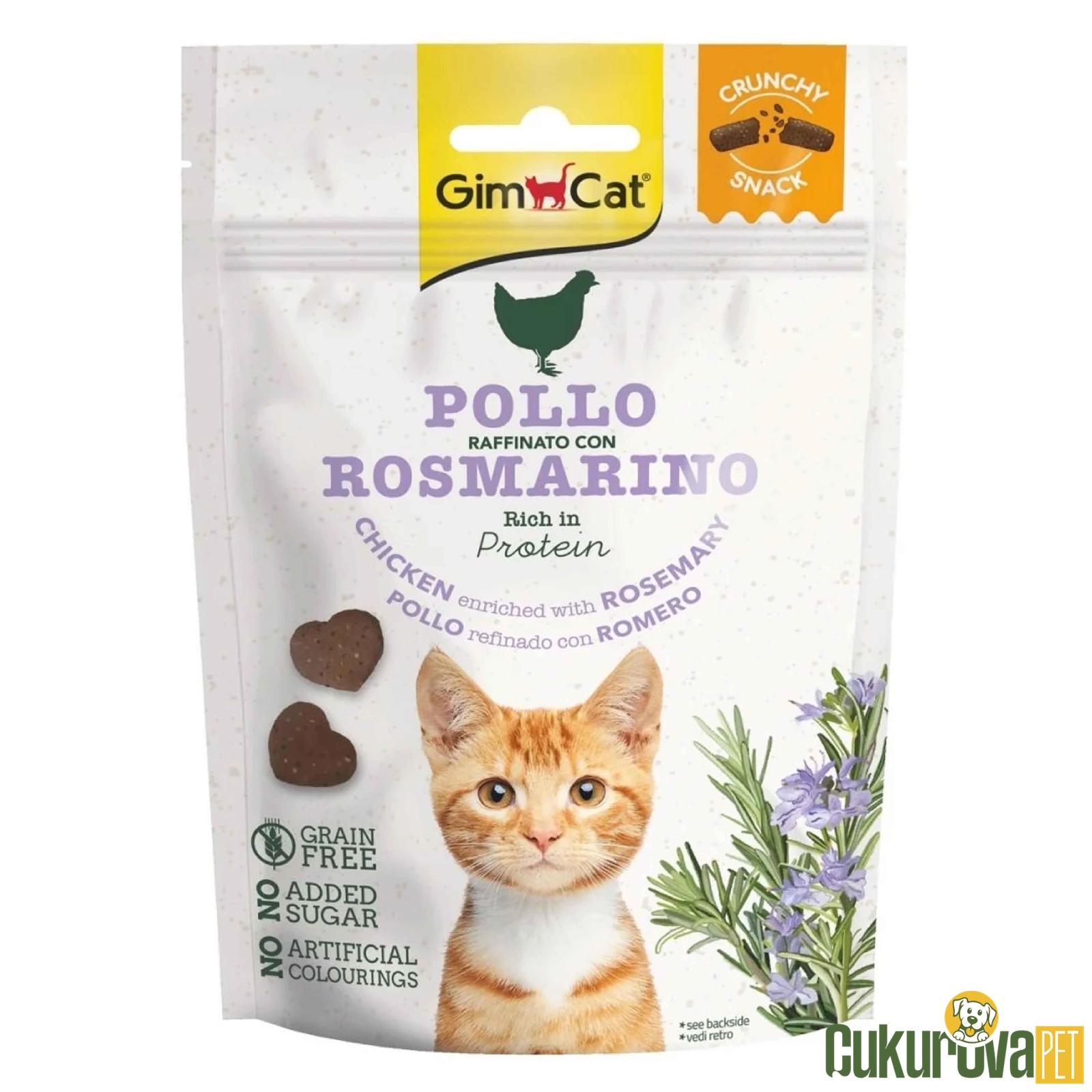 Gimcat Crunchy Snacks Tavuklu & Biberiyeli Kedi Ödül Maması 50 Gr
