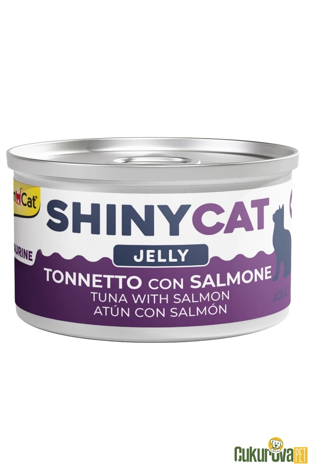 Gimcat ShinyCat Jöle İçi̇nde Somonlu Ve Ton Balıklı Yetişki̇n Kedi̇ Konservesi̇ 70 Gr