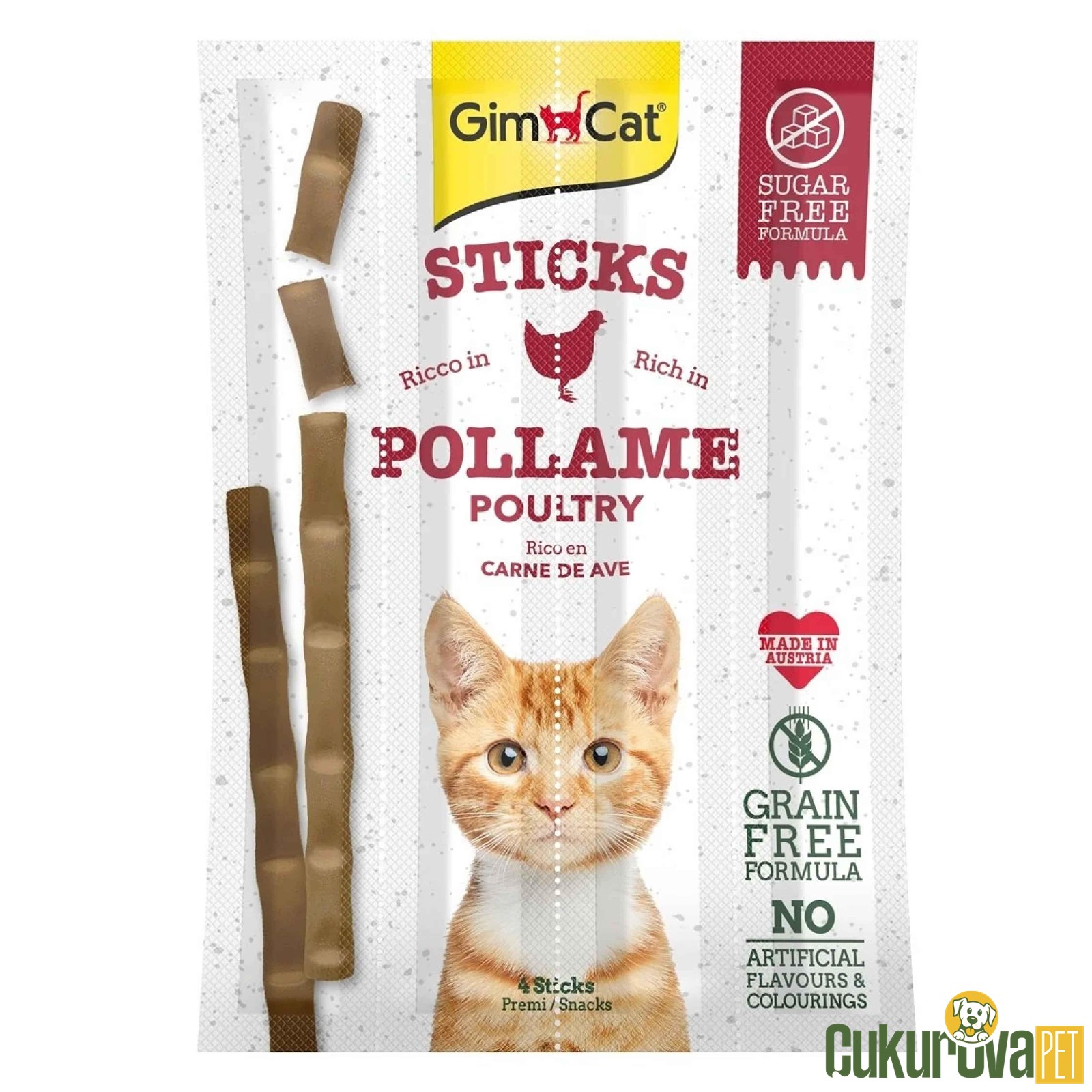 Gimcat Sticks Kümes Hayvanlı Kedi Ödül Çubukları 4'lü - 20 Gr