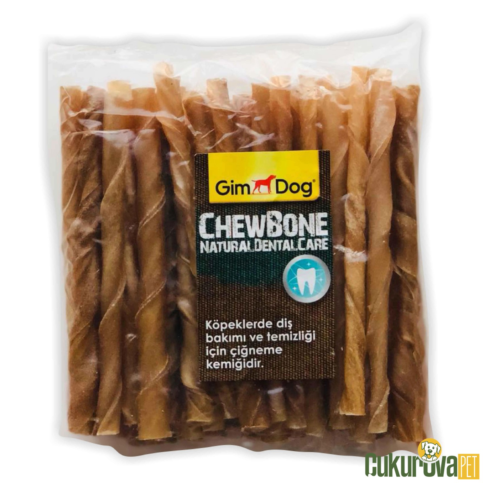 Gimdog Chewbone Burgu Ödül Çubuğu Naturel 50'li - 6 Gr - 10 Cm