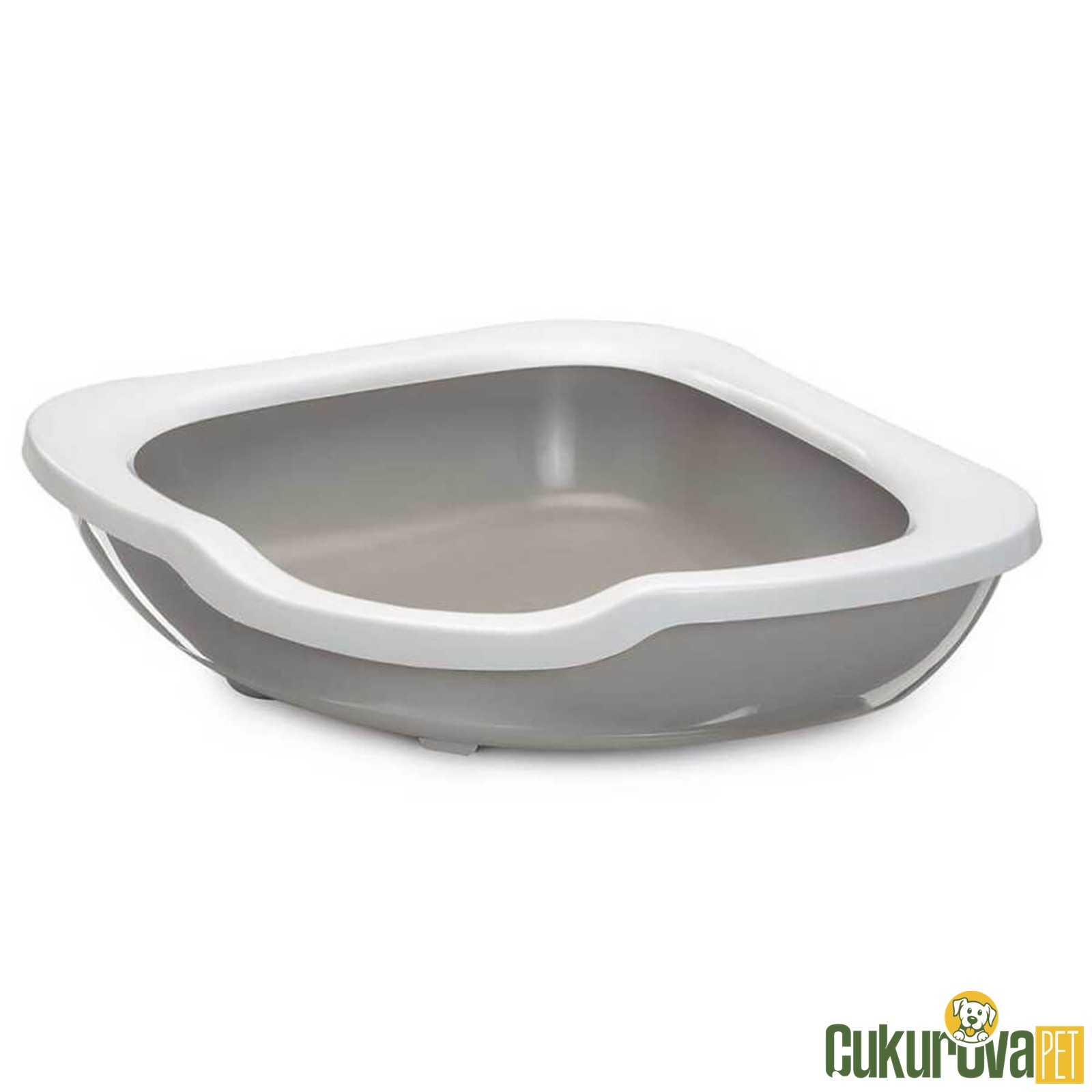 Imac Fred Açık Kedi Tuvaleti - Gri - 51 x 51 x 15.5 Cm