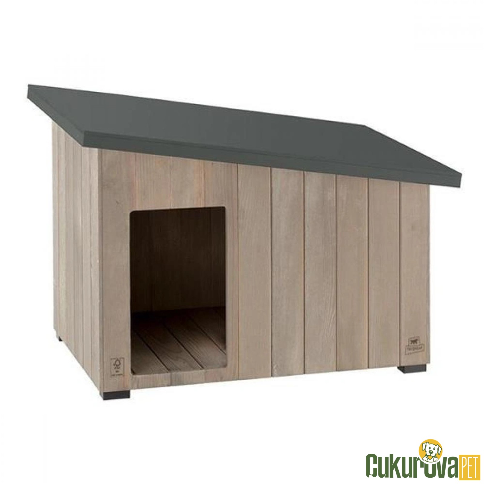 Ferplast Argo 60 Ahşap Köpek Kulübesi̇ 69.5 x 54.5 x 52 Cm