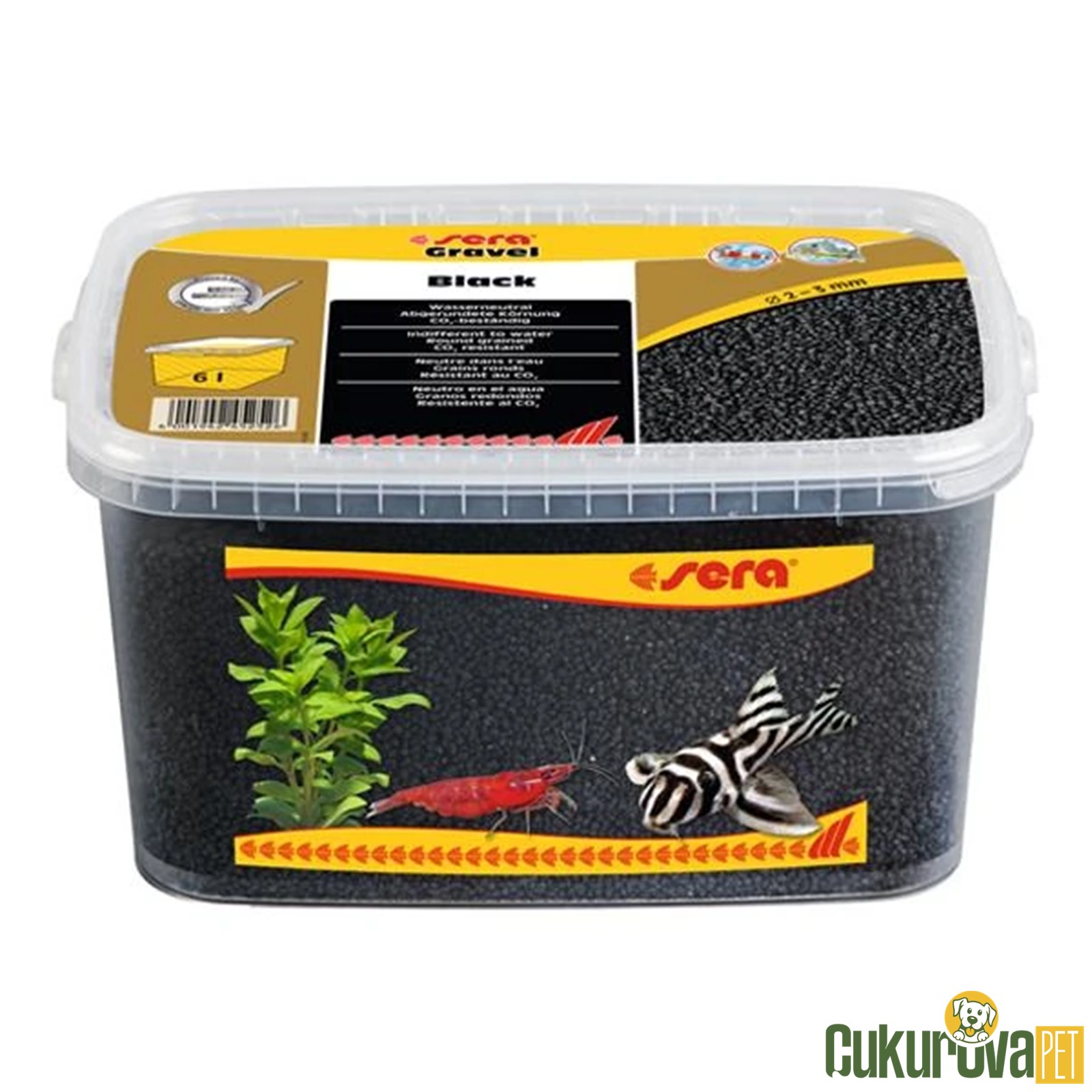 Sera Akvaryum Kumu Siyah 2 - 3 Mm - 6 L