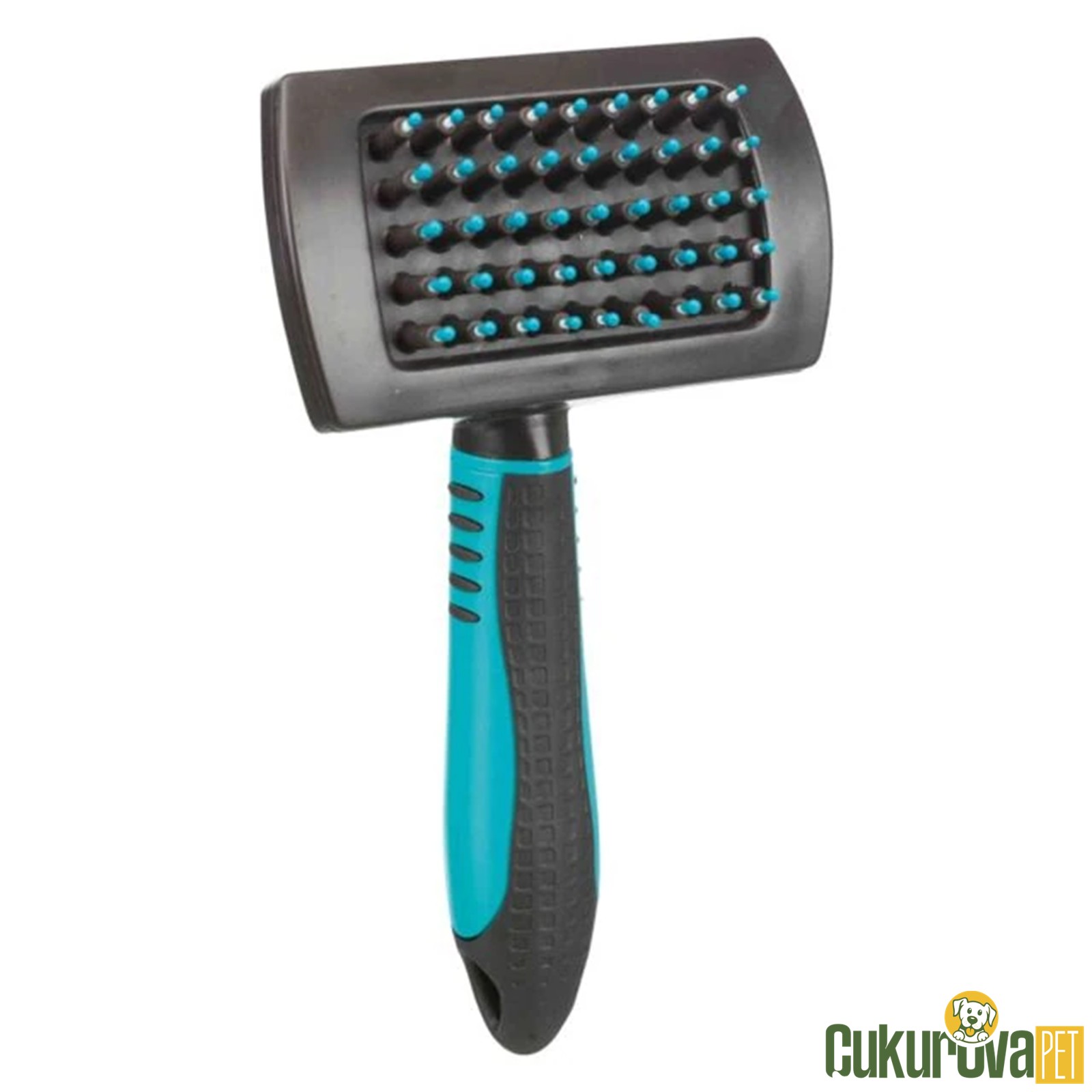 Trixie Köpek Masaj Ve Tüy Parlatma Fırçası 10 x 17 Cm - Koyu Gri̇ - Mavi̇