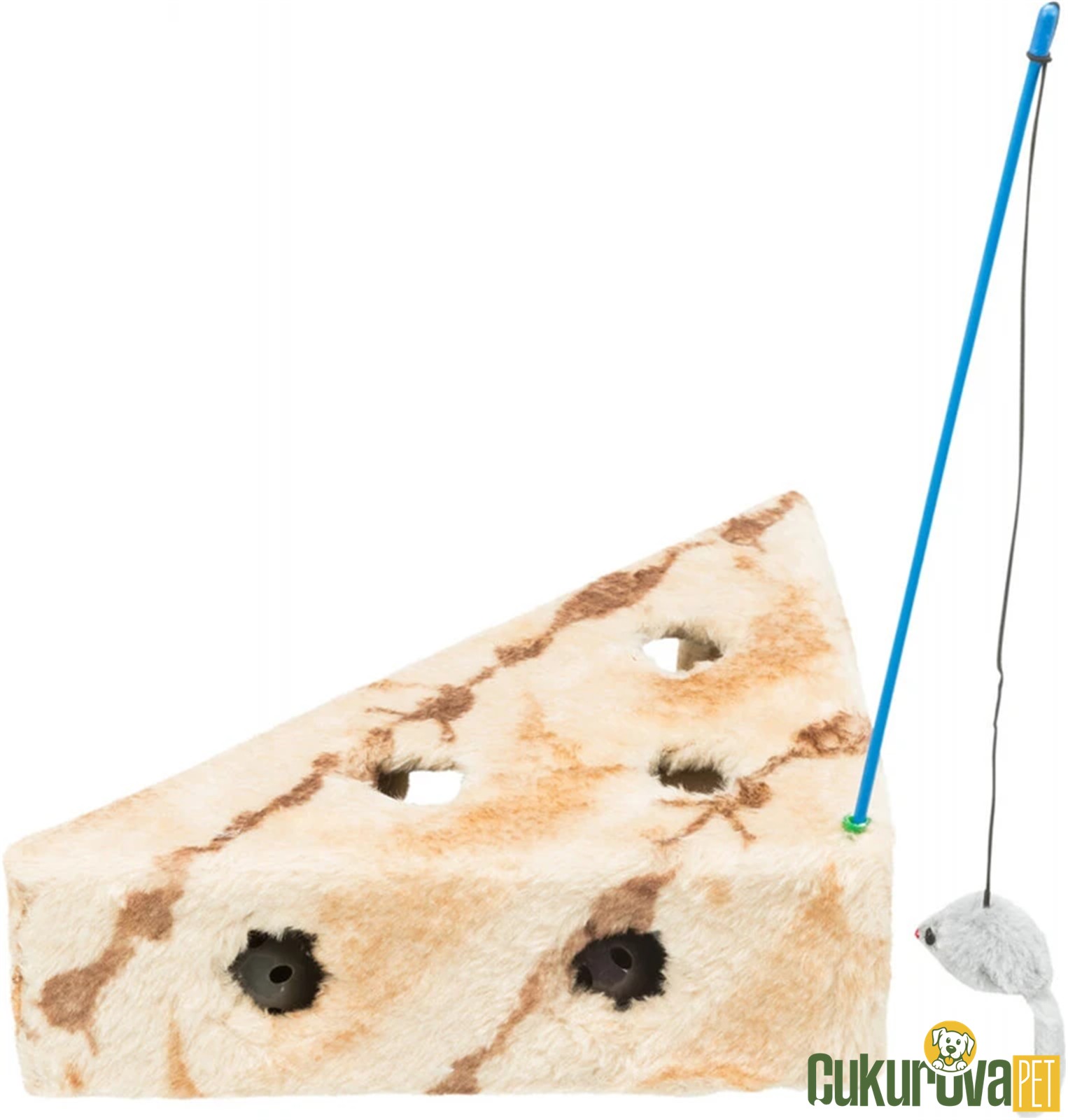 Trixie Peluş Peyni̇r Şekli̇nde Fareli̇ Ve Toplu Olta Kedi̇ Oyuncağı 8 x 26 x 36 Cm