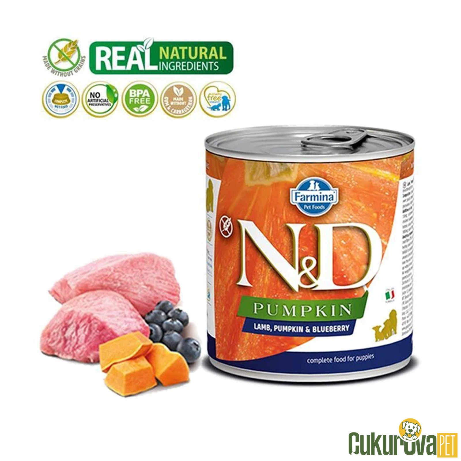 N & D Pumpkin Bal Kabaklı Kuzulu Tahılsız Yavru Köpek Konservesi̇ 285 Gr