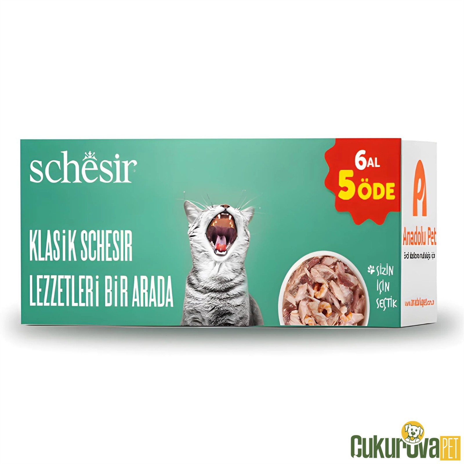 Schesir Klasi̇k Lezzetler Kedi̇ Yaş Maması 6 Al 5 Öde!