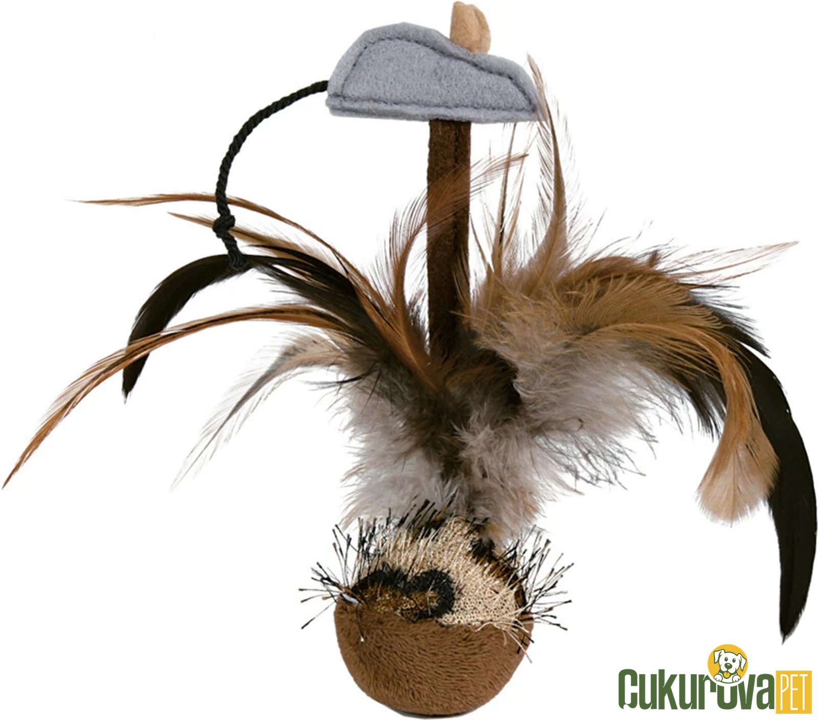 Trixie Kedi̇ Oyuncağı Peluş Kedi̇ Topu Ve Tüyler 15 Cm