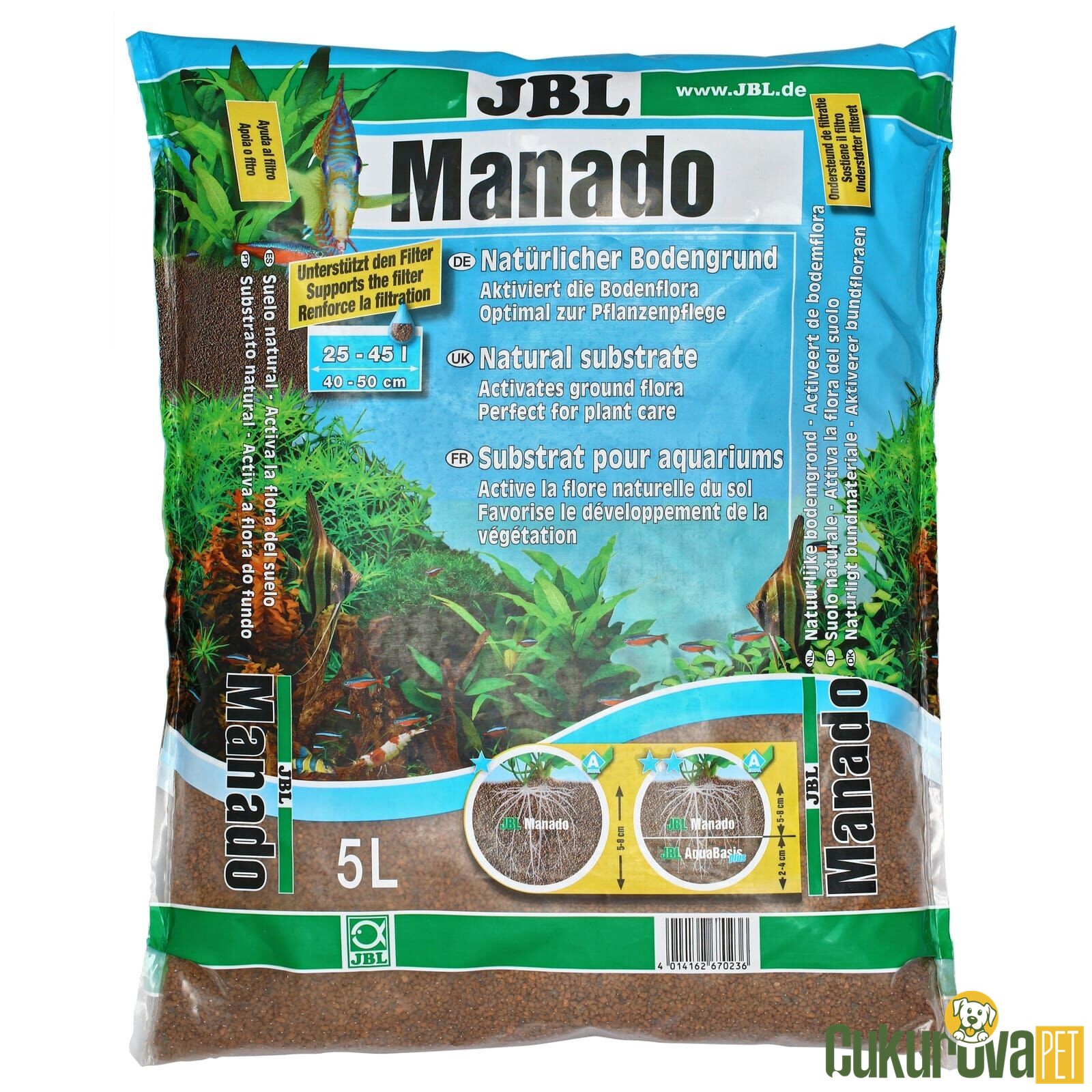 Jbl Manado Bitki Kumu Kahverengi 1 - 3 Mm / 5 L