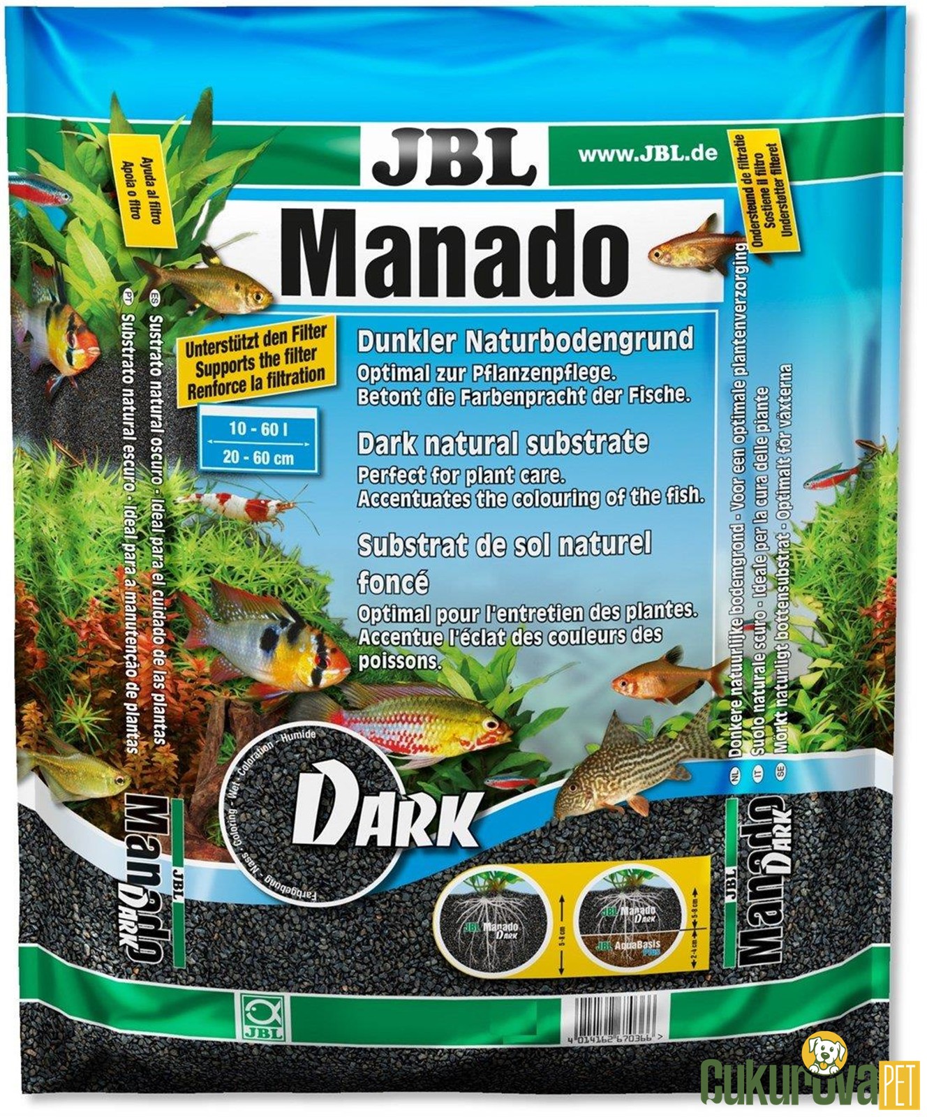 Jbl Manado Dark Akvaryum Kumu Koyu Antrasit 0.4 - 1 Mm / 10 L