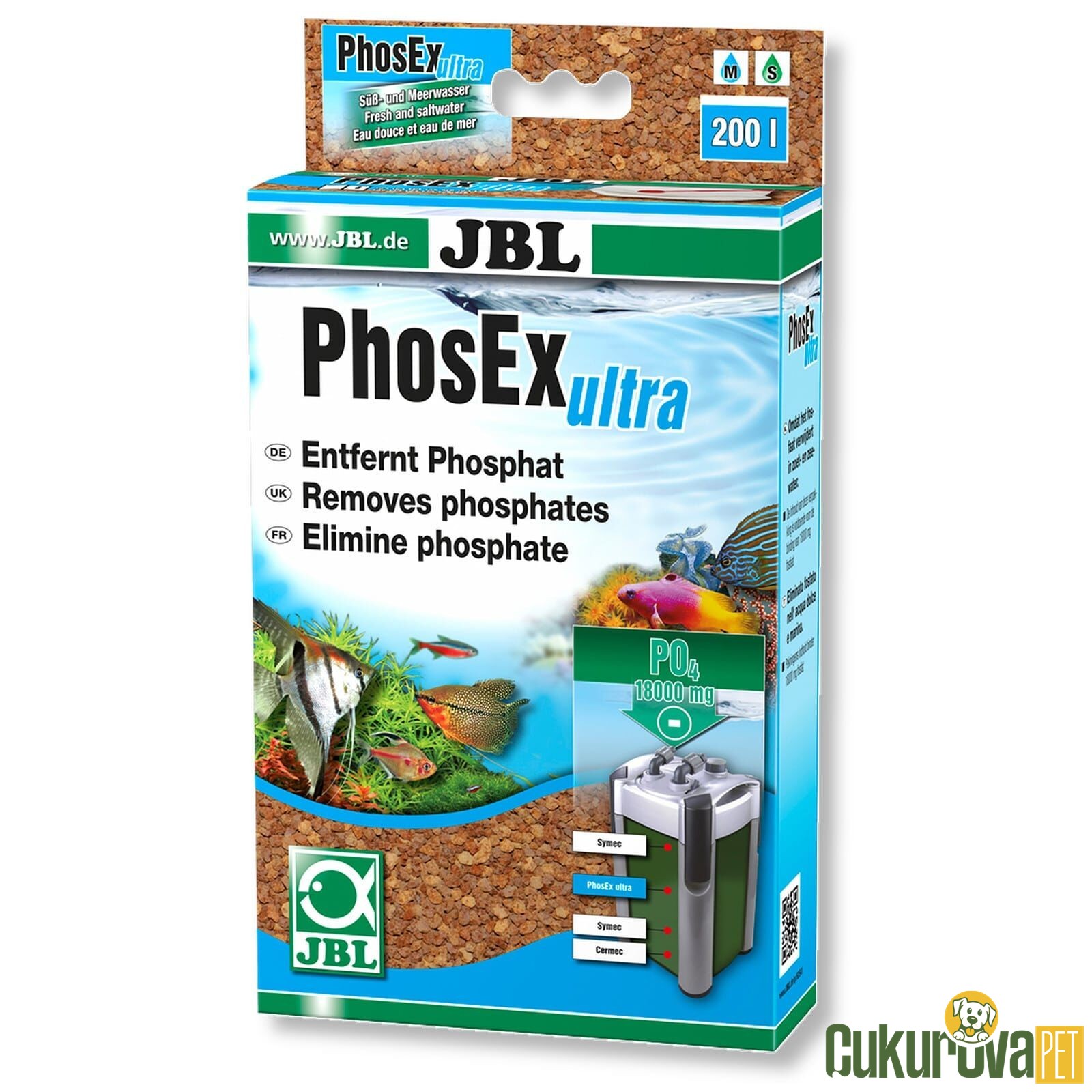 Jbl PhosEx Ultra Phosphates Removes / Fosfat Giderici Kimyasal Filtre Malzemesi 340 Gr
