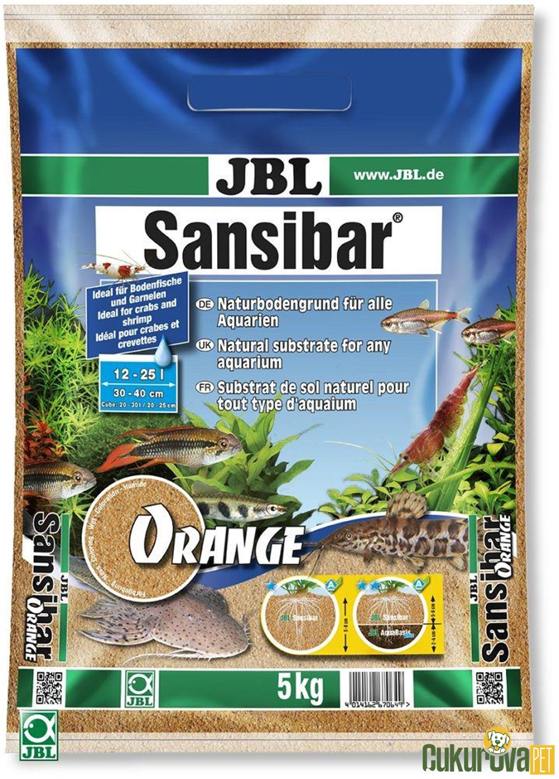 Jbl Sansibar Orange Akvaryum Kumu Turuncu 0.2 - 0.6 Mm / 5 Kg
