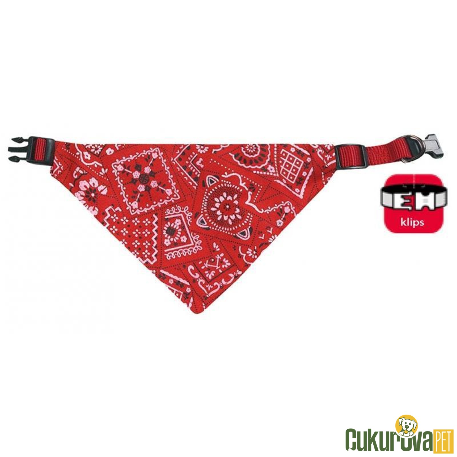 Karlie Bandanali Tasma 40 x 65 Cm Kırmızı L