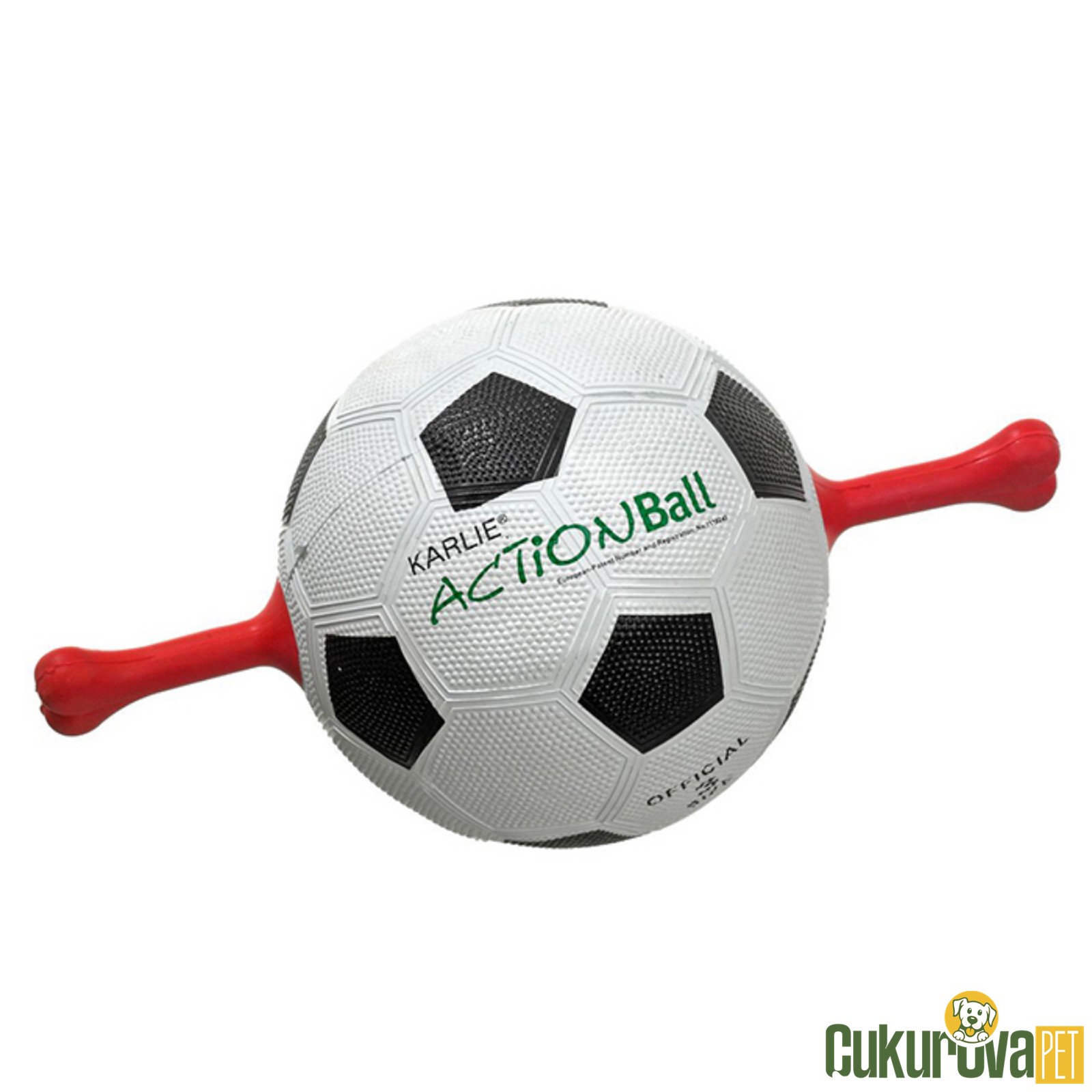 Karlie Köpek Oyuncağı Kauçuk Saplı Futbol Topu 19 x 25 x 7 Cm