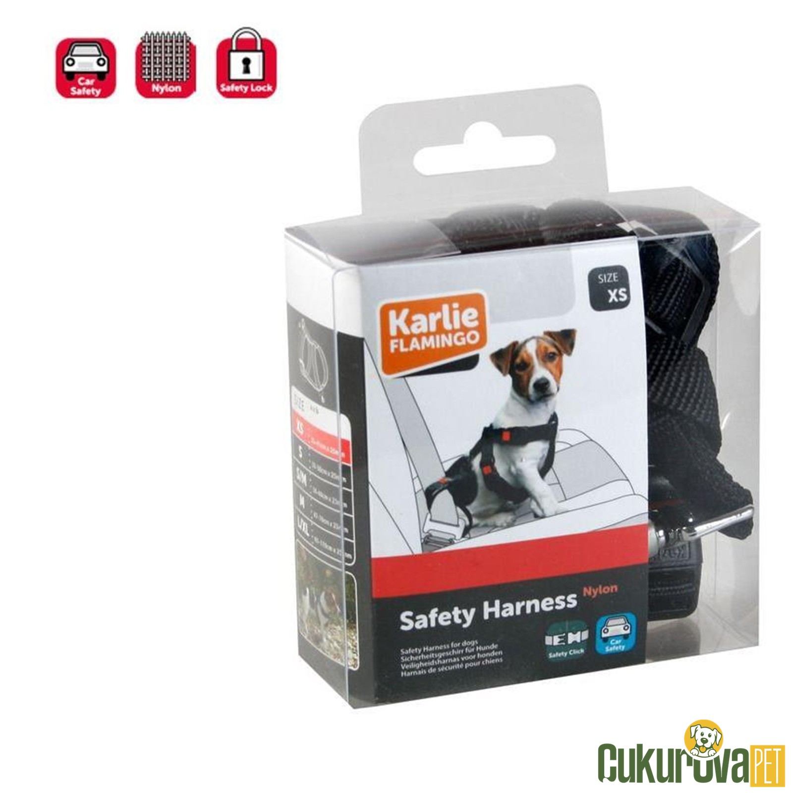 Karlie Naylon Araç Emni̇yet Kemeri̇ Si̇yah - S - 35 - 50 Cm