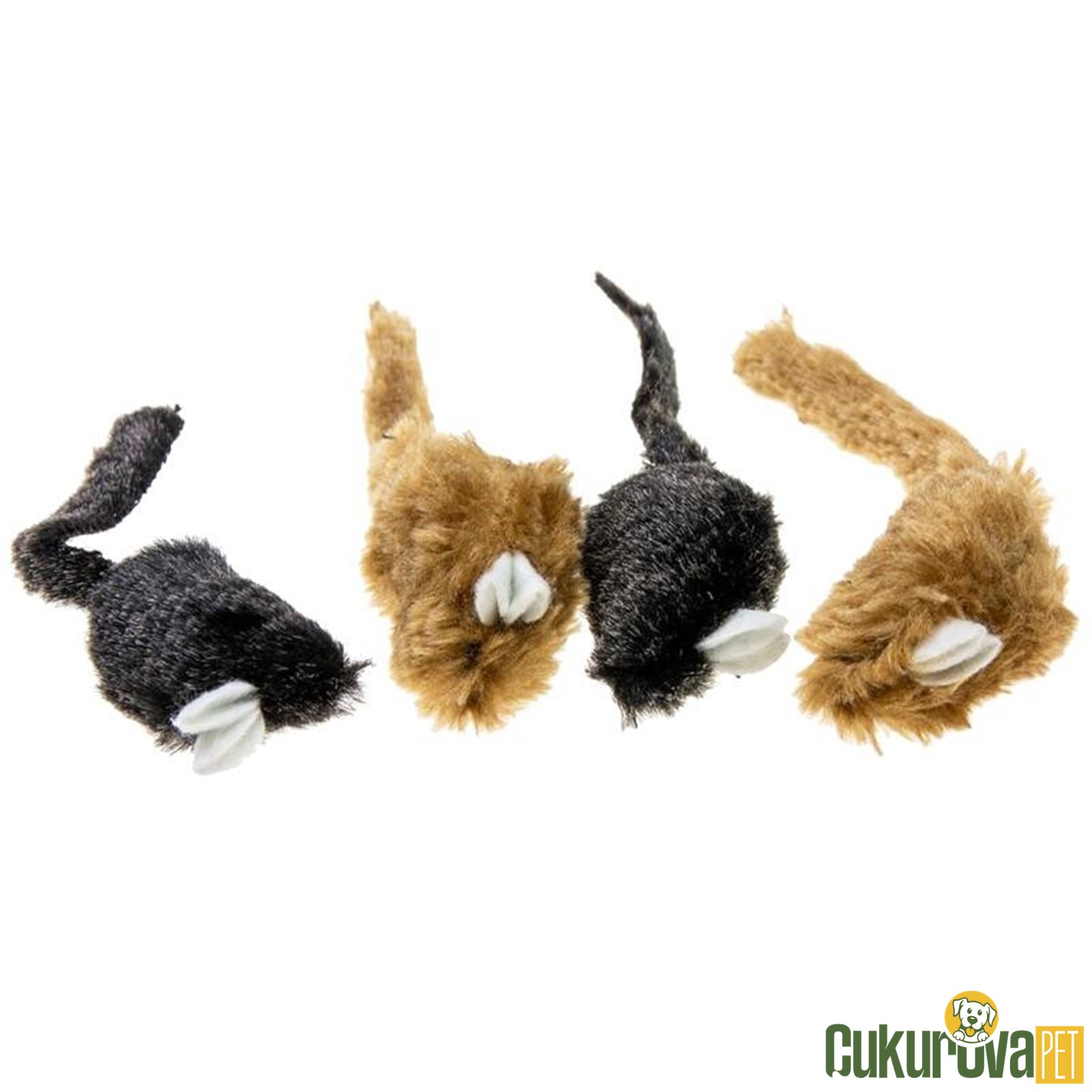 Karlie Catnipli Peluş Fare Kedi Oyuncağı 5 Cm (4'lü)