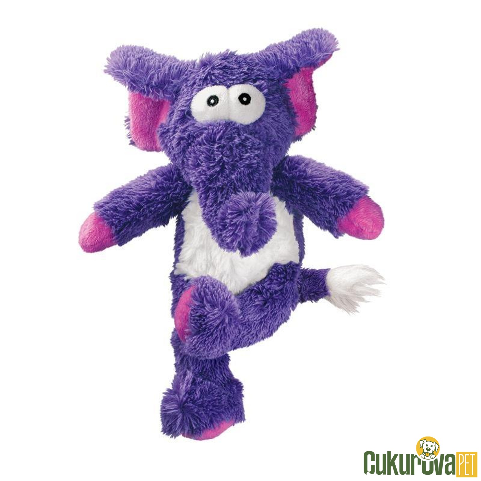 Kong Cross Knots Sesli Peluş Fil Köpek Oyuncağı Mor / M - L / 32 Cm