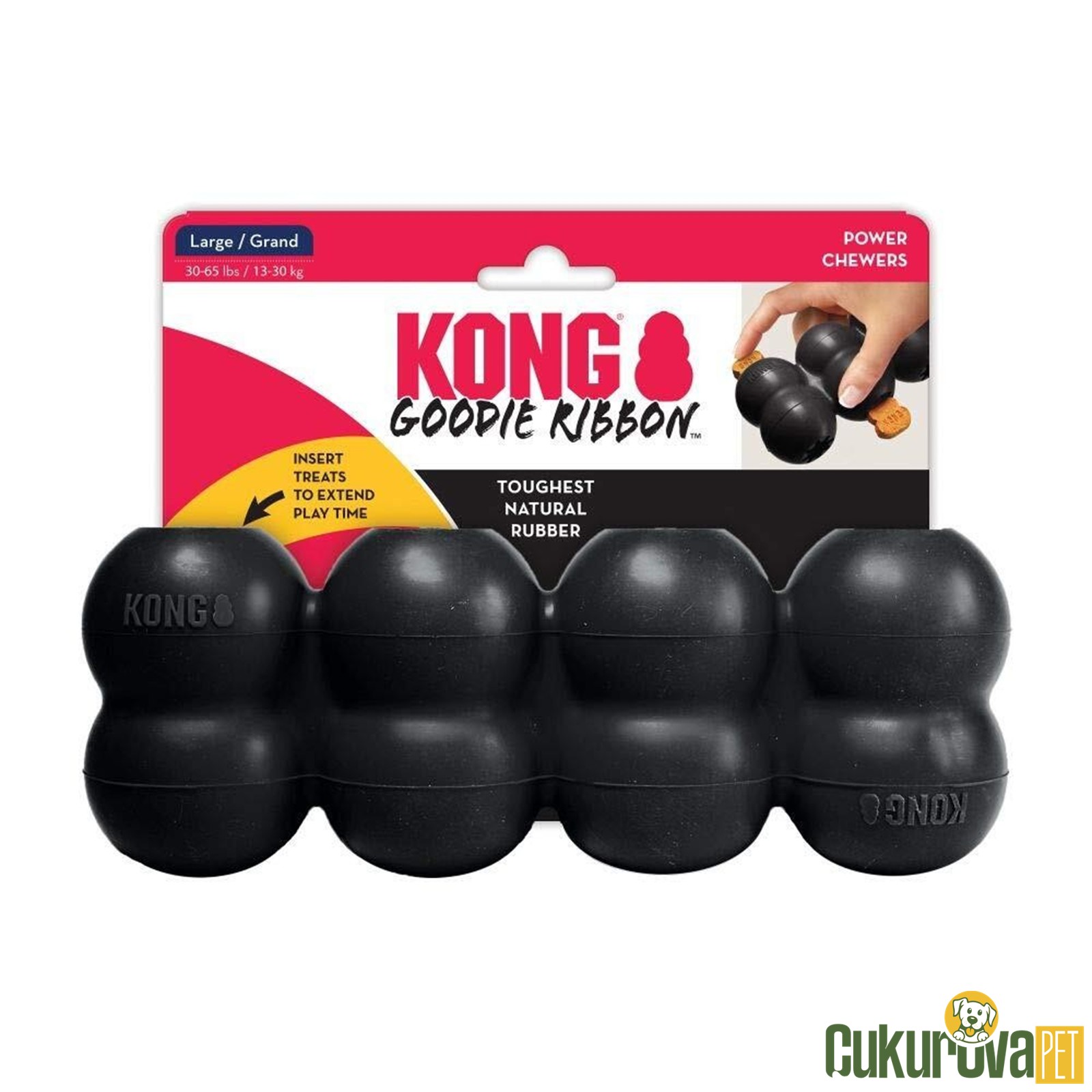 Kong Goddie Ribbon Çoklu Top Şekli̇nde Köpek Oyuncağı L - Si̇yah