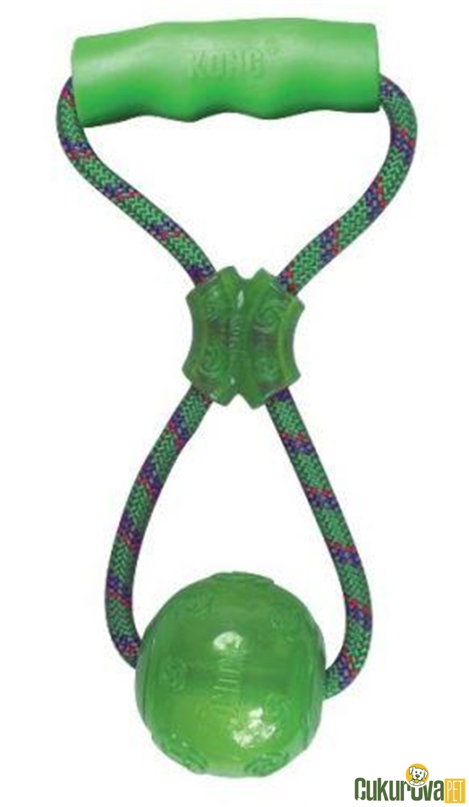 Kong Squeezz Tutmalı Sesli̇ Köpek Topu Ve Di̇ş İpi̇ - 27 Cm